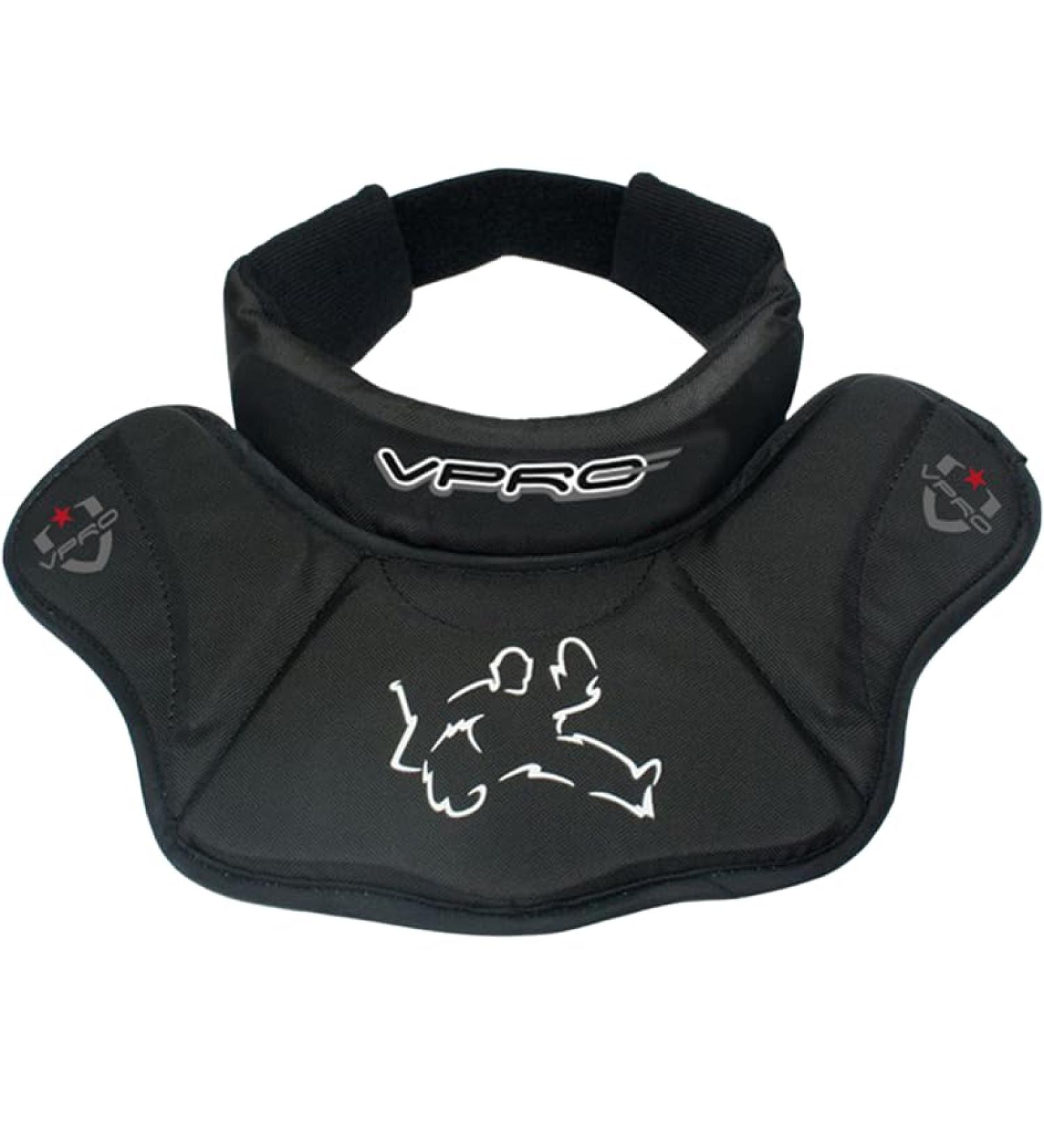 VPro Hockey Goalie Neck Guard Ice Hockey Neck Guard Lightweight and Adjustable Neck Strap for Adults and Youths JR(Small)