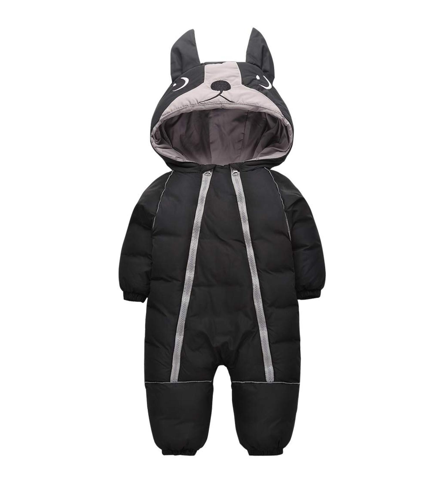 JiAmy Baby Boys' Snowsuit Romper Winter Hooded Jumpsuit | Black | 9-12 Months - Buy Online on SooperMarket.com