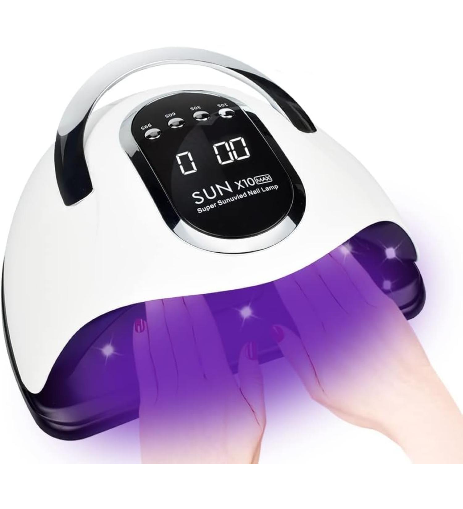 UV LED Nail Lamp 280W | Quick-Drying Nail Dryer with 66 LEDs Car Sensor & 4 Timer Settings - Portable & Spacious Nail Tool Set - Buy Online on SooperMarket.com