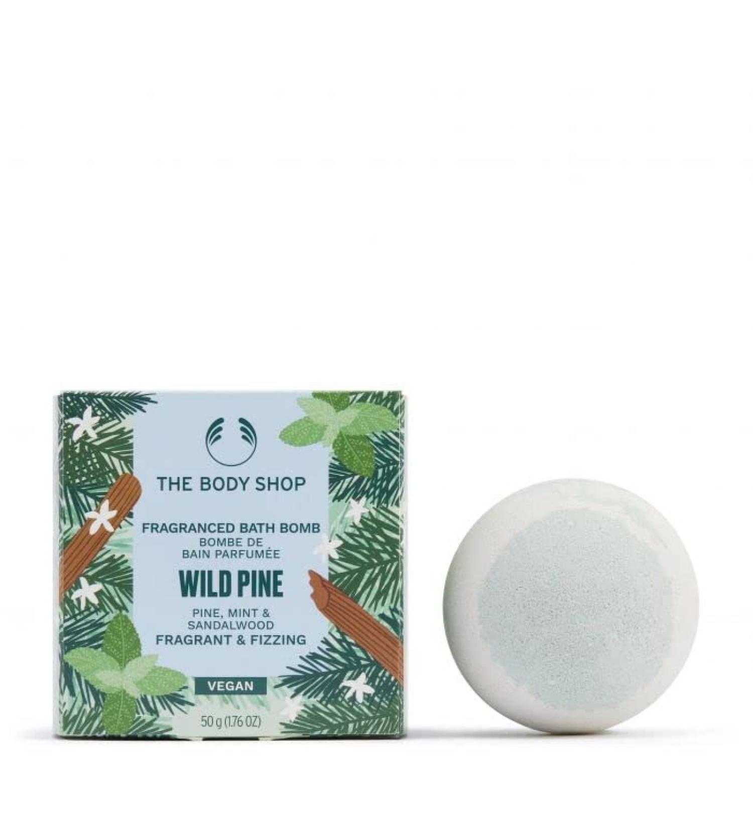 The Body Shop Wild Pine Fragranced Bath Bomb - Pine Mint & Sandalwood 50 g