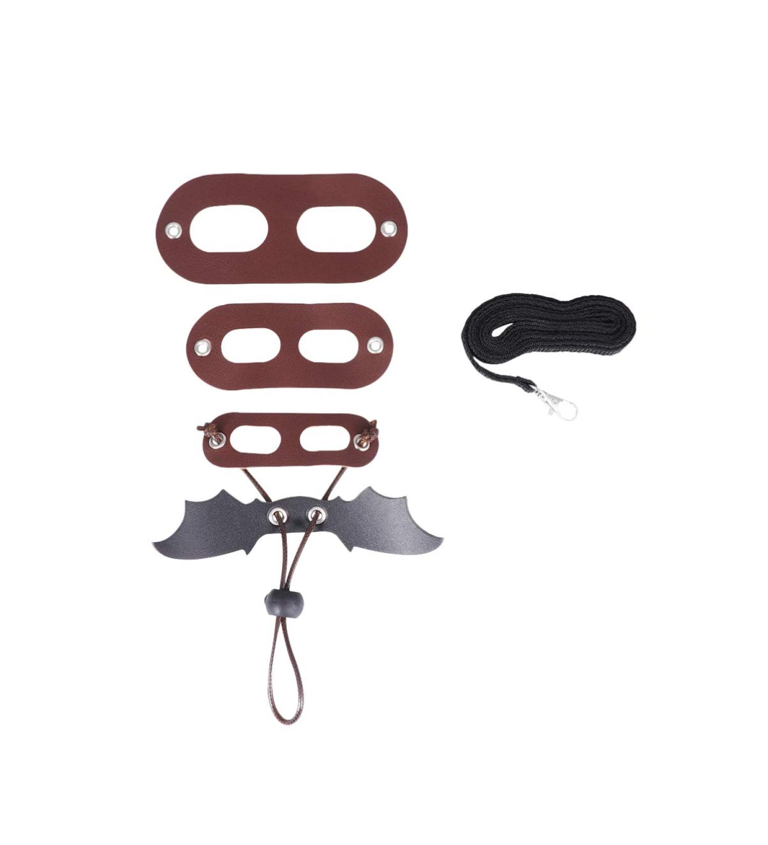 Adjustable Lizard Traction Rope Climbing Pet Belt - 3 Pieces Cool Leather Wings Leash for Training | International Shipping - Buy Online on SooperMarket.com