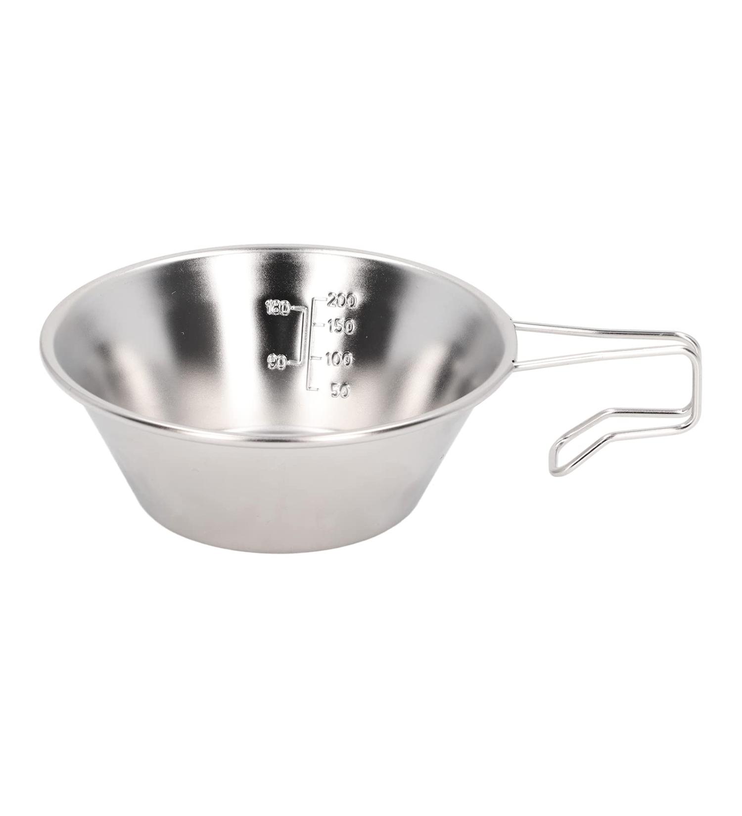 Plplaaoo Stainless Steel 304 Camping Bush Pot | Versatile Camping Cup & Bowl | Easy Clean Dishwasher Safe | Ideal for Hiking & Outdoor Adventures - Buy Online on SooperMarket.com