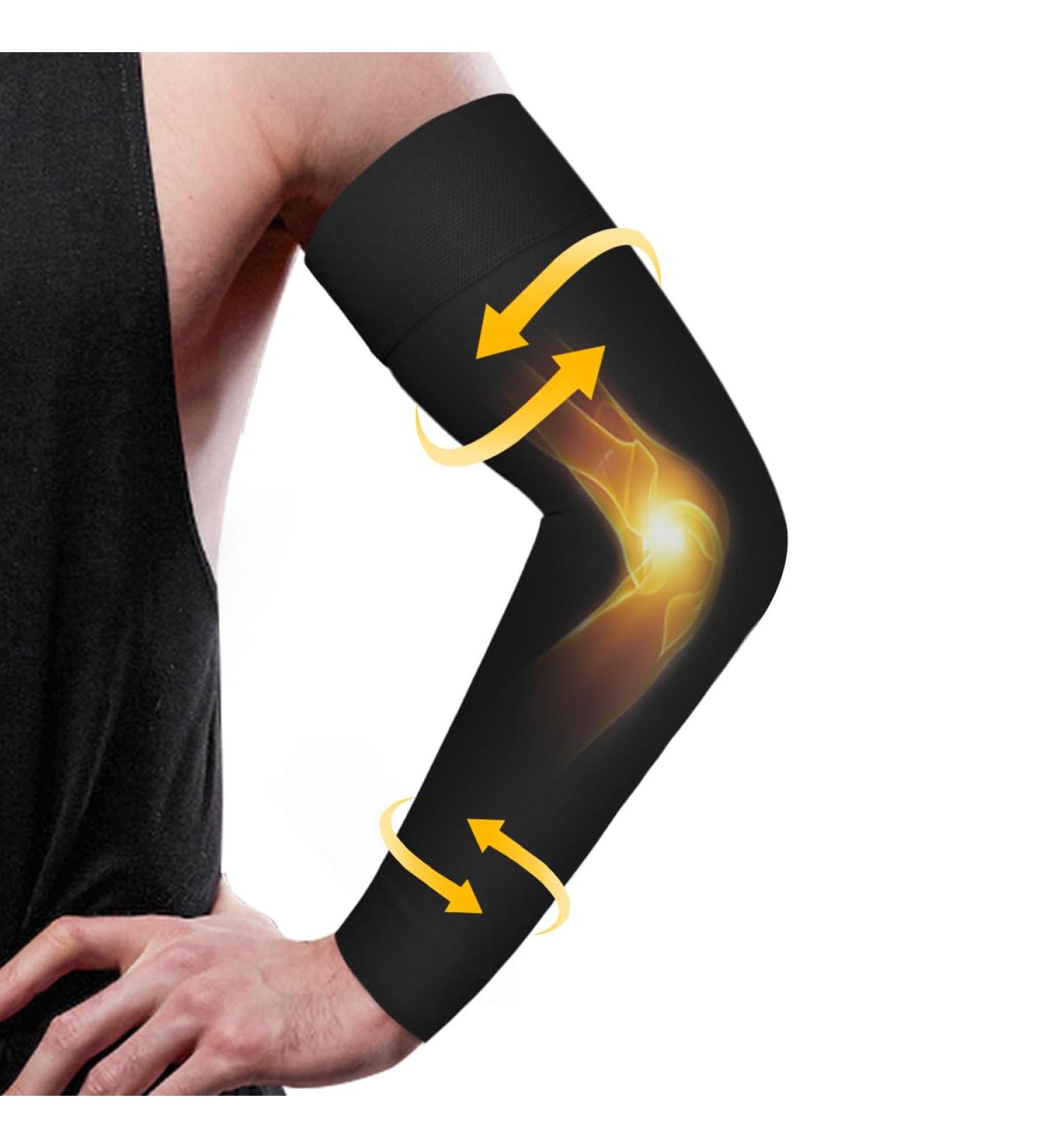 Normers 20-30 mmHg Medical Compression Arm Sleeve - Full Arm Support for Lymphedema, Arthritis, Swelling - Black Large - Men & Women - Buy Online on SooperMarket.com