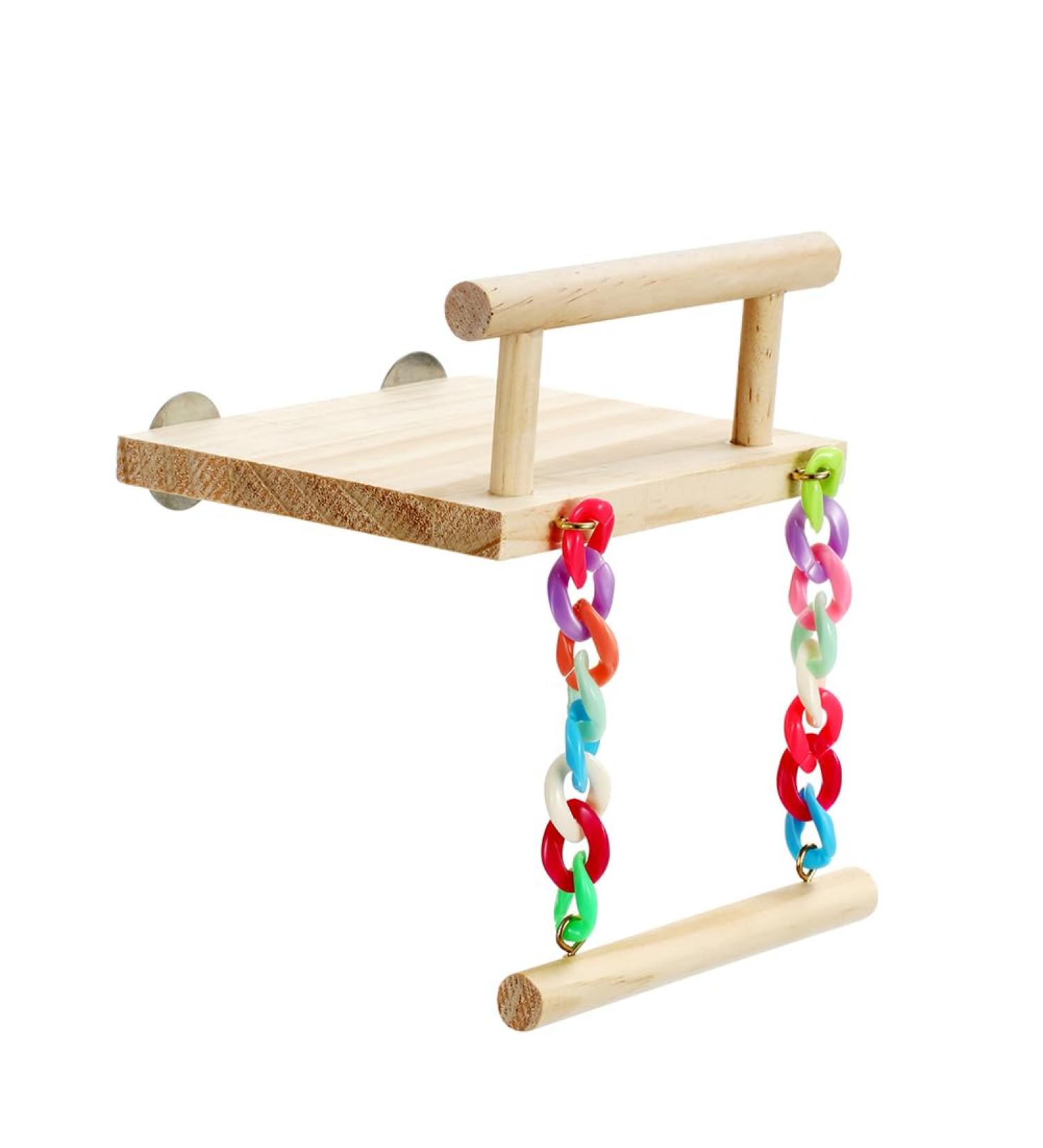 Buy Bugbags for Birds | Parrot Wood Platforms & Chewing Swings with Bells | Perfect for Green Cheeks Chinchillas & Hamsters - International Shipping Available - Buy Online on SooperMarket.com
