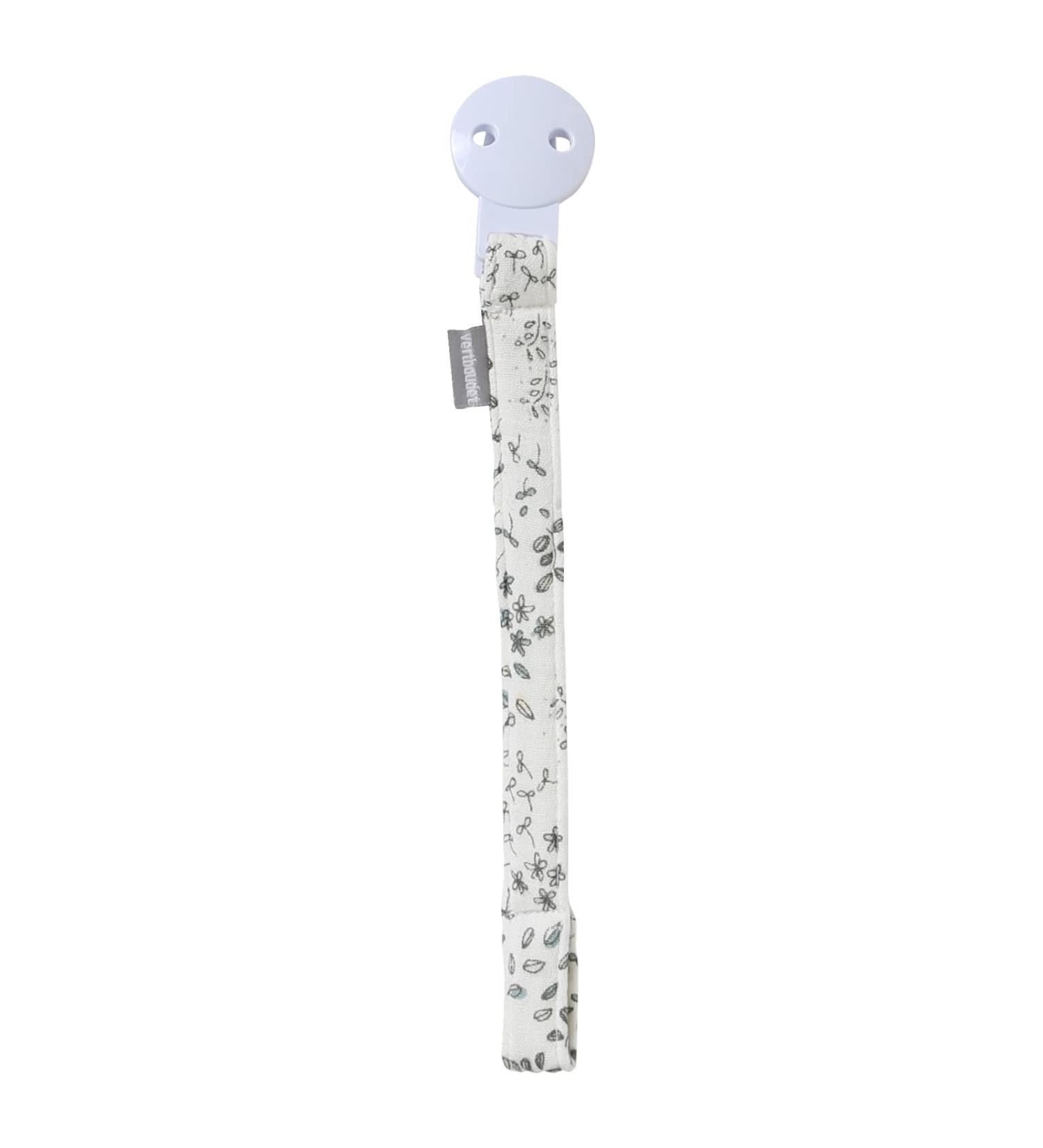 VERTBAUDET Floral Wool Pacifier Chain - White Print One Size | International Shipping - Buy Online on SooperMarket.com