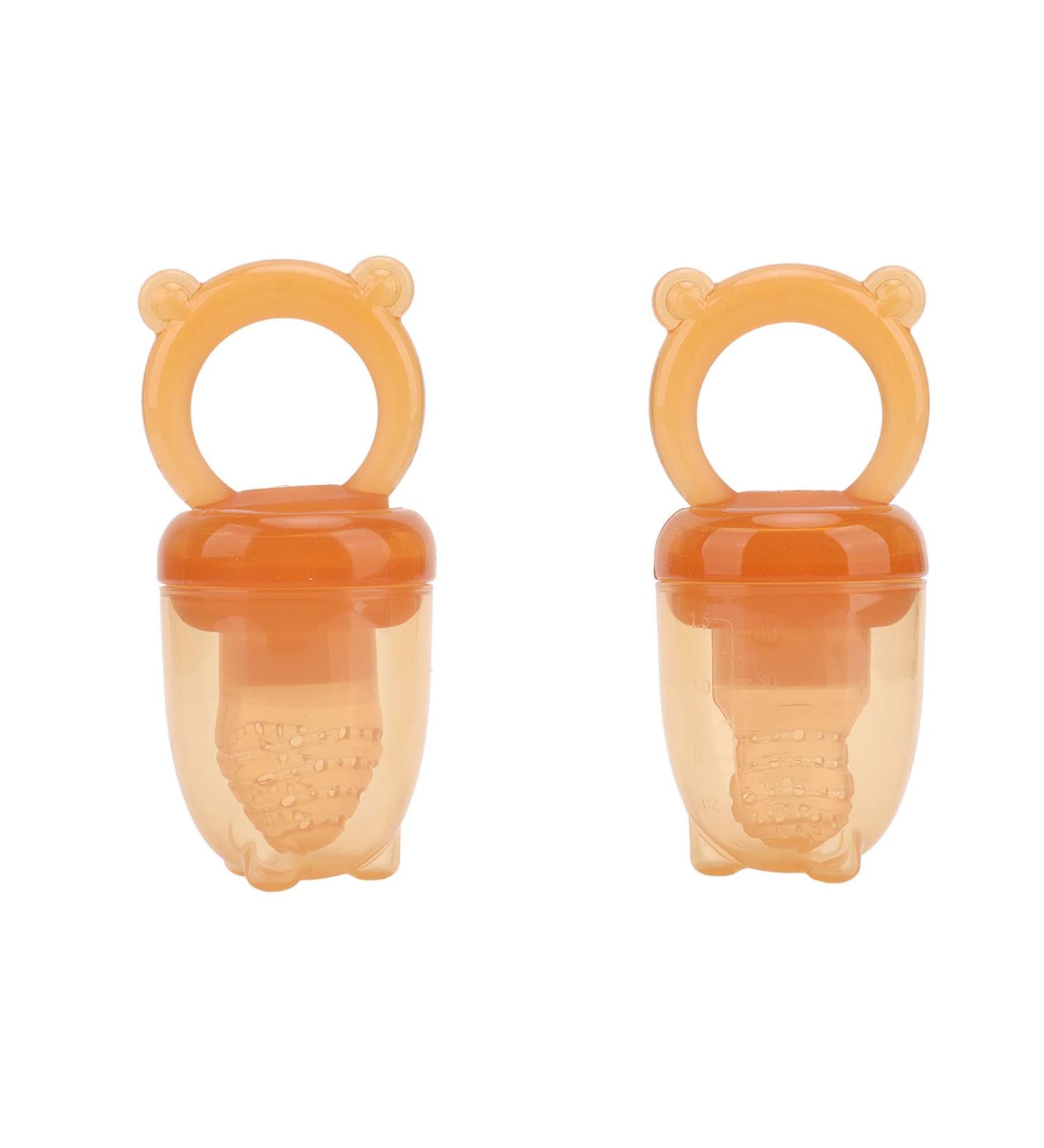 Leak-Proof Silicone Baby Fruit Feeder Pacifier - 2 PCS Easy Grip for Toddlers | International Shipping - Buy Online on SooperMarket.com