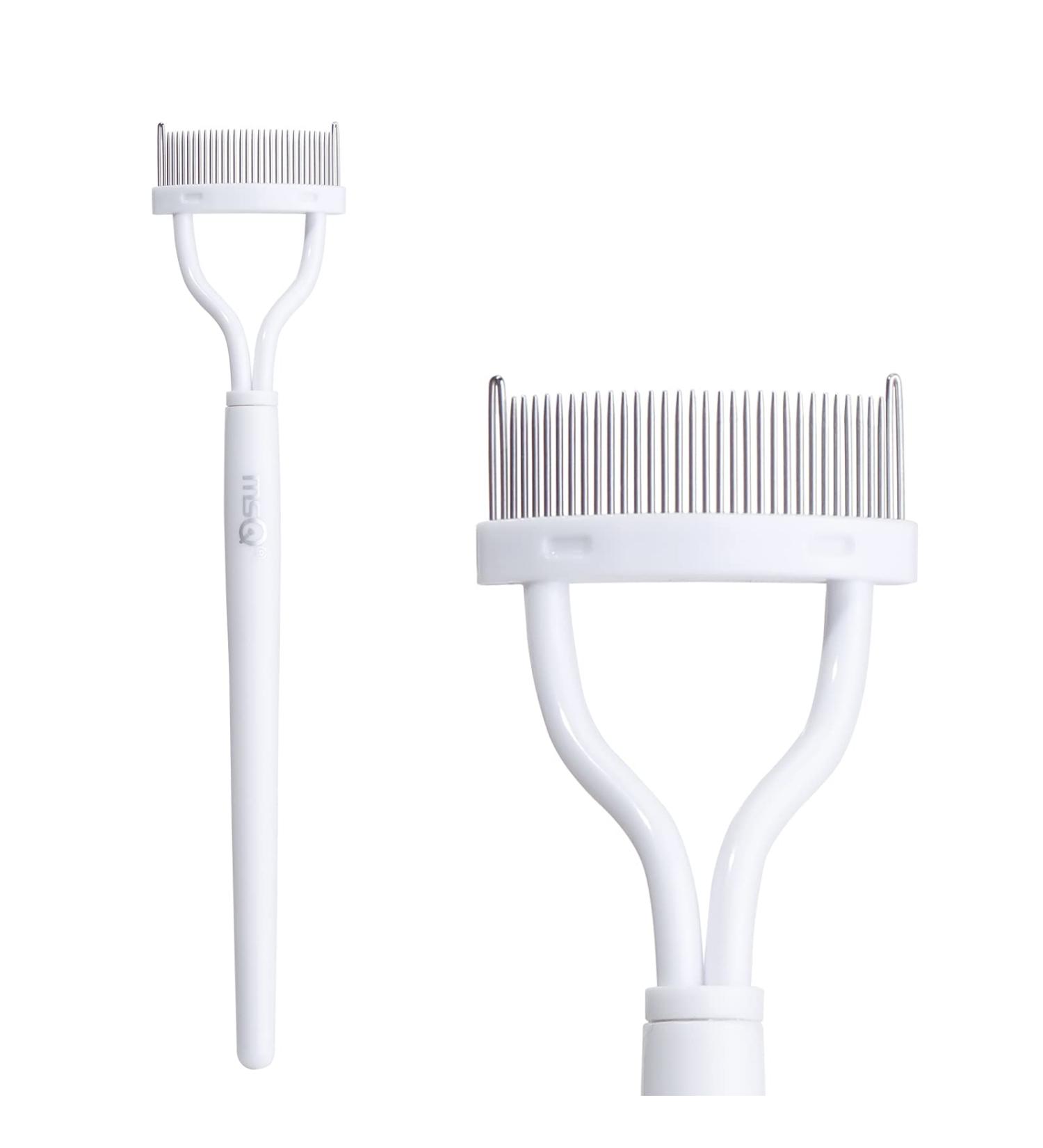 MSQ Stainless Steel Eyelash Comb - Curly Winder & Separator Tool for Perfect Mascara Application - Buy Online on SooperMarket.com