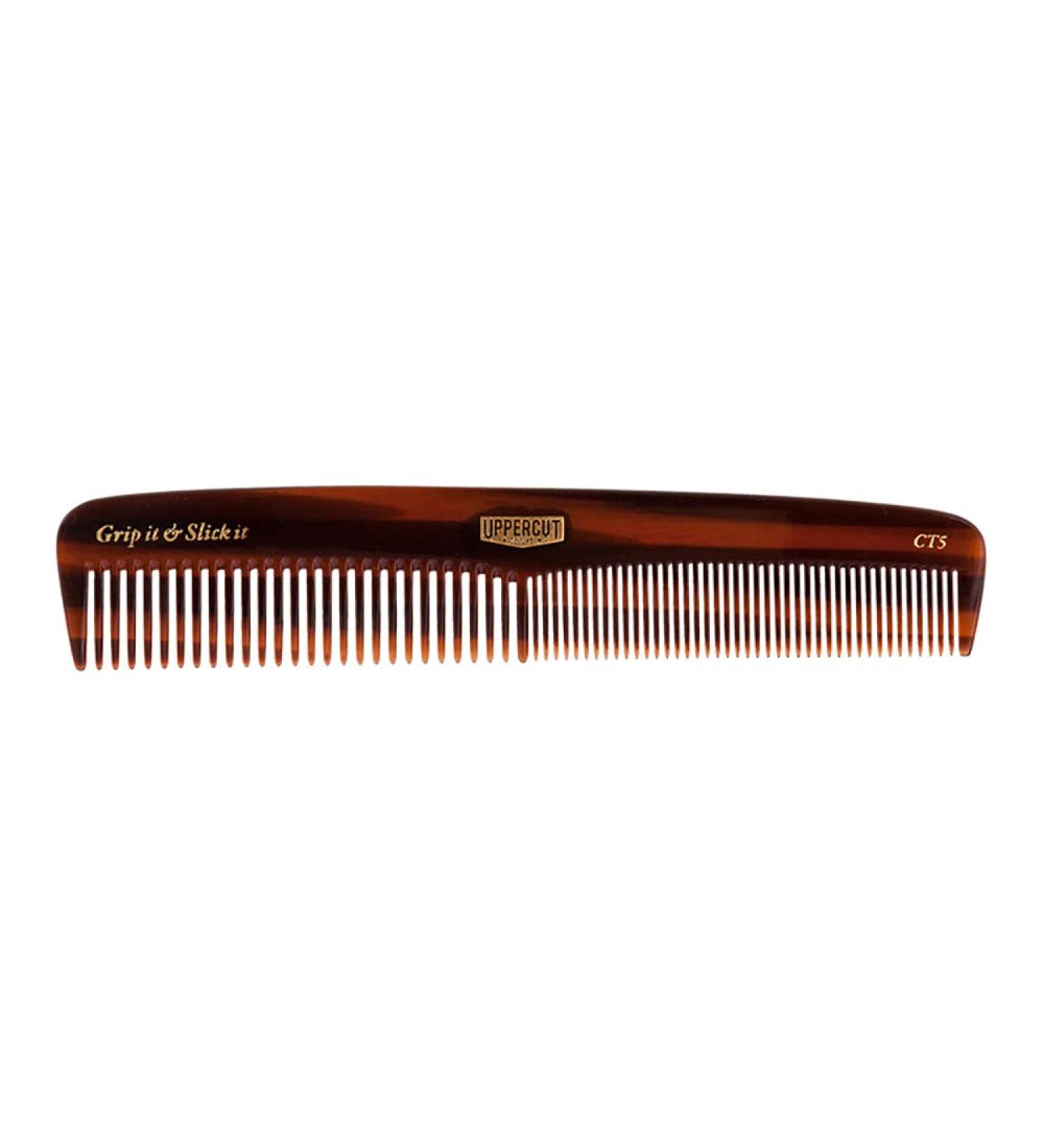 Uppercut Deluxe CT5 Tortoise Shell Comb A Detangling Wide Tooth Comb and Fine Tooth Comb For Men Pomade Comb For Styling - Buy Online on SooperMarket.com