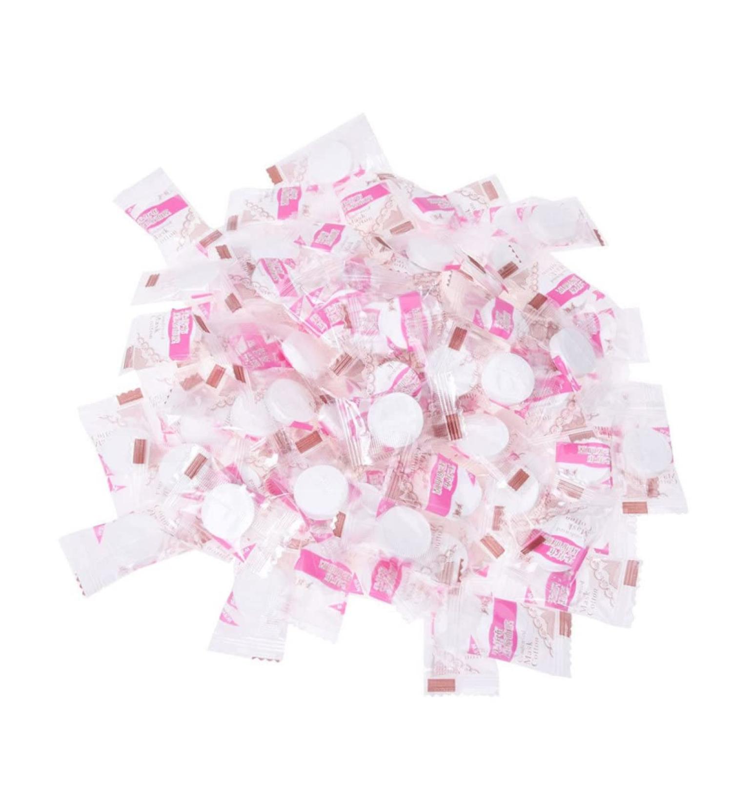100Pcs Compressed Facial Mask Sheets - Portable Non-Woven DIY Skin Care for Women - Buy Online on SooperMarket.com