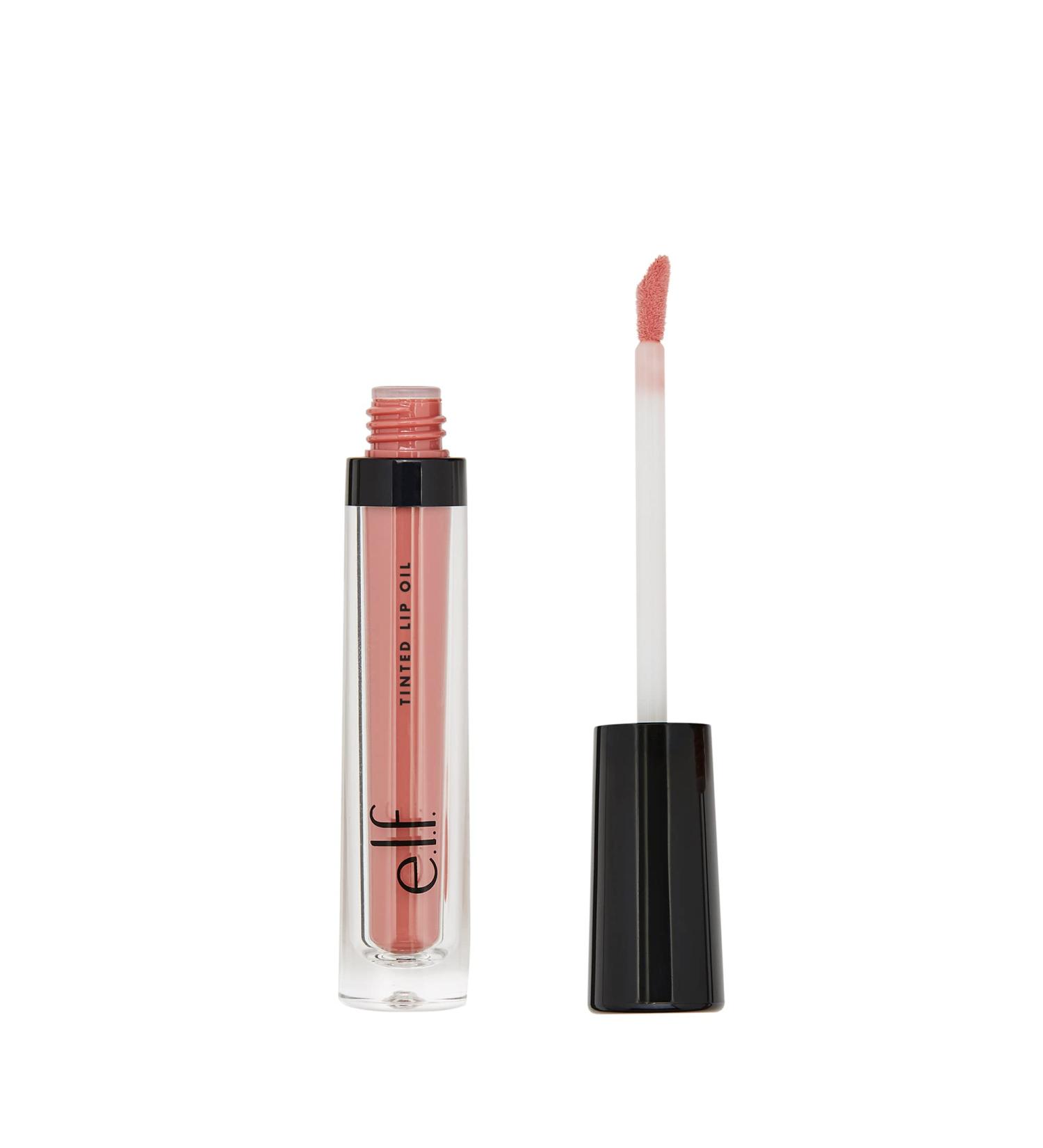 e.l.f. Tinted Lip Oil 0.1 Oz - Long Lasting Sheer Coverage, Non-Greasy, Moisturizing Formula with Jojoba, Apricot, and Vitamin E - Nude Kiss - Buy Online on SooperMarket.com