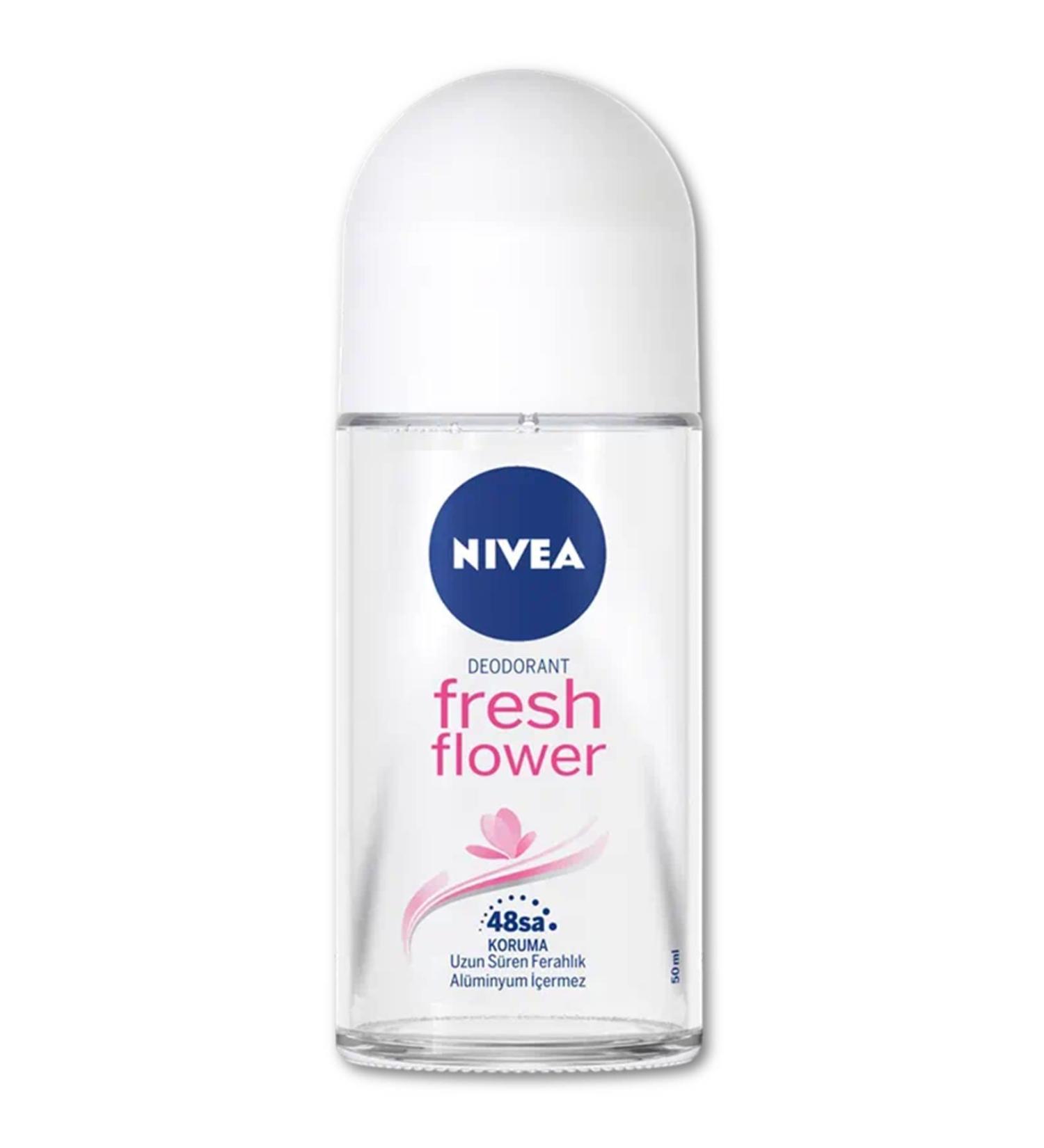Nivea Fresh Flower Deodorant Roll-On 50ml - Aluminum Free - Buy Online on SooperMarket.com
