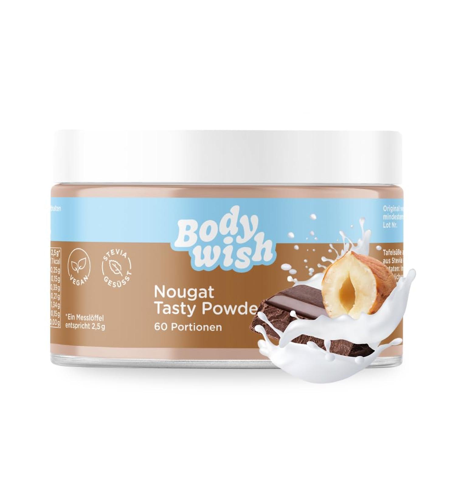 Bodywish Nougat Tasty Powder - Low-Calorie Sugar Substitute | Natural Flavor | 150g - Buy Online on SooperMarket.com