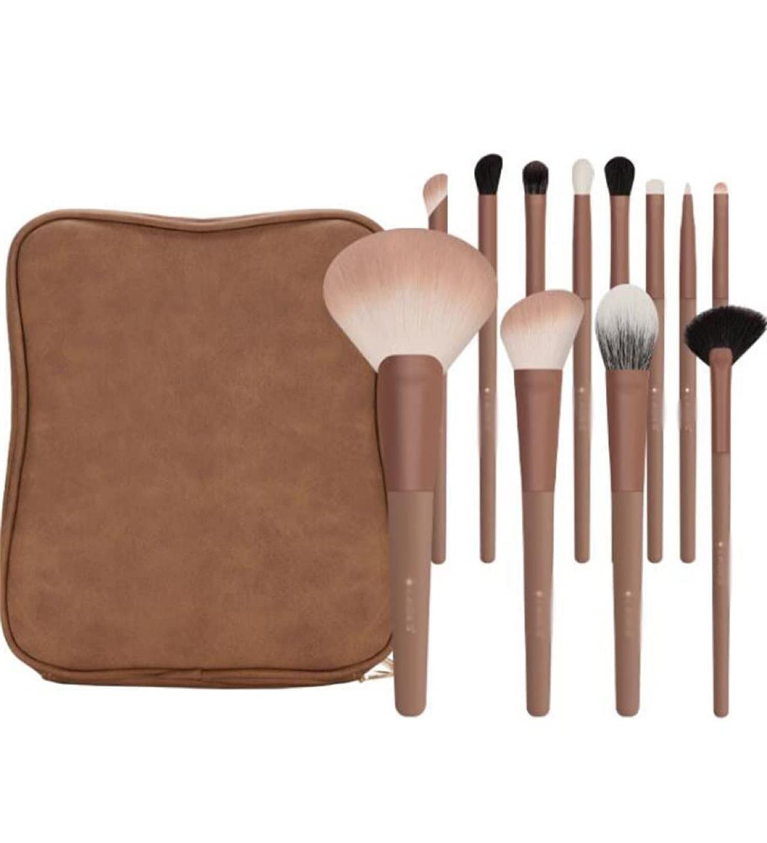 DFHBFG 12-Piece Cream Makeup Brush Set - Eyeshadow Concealer Blush Foundation Brushes for Flawless Makeup Application - International Shipping Available - Buy Online on SooperMarket.com