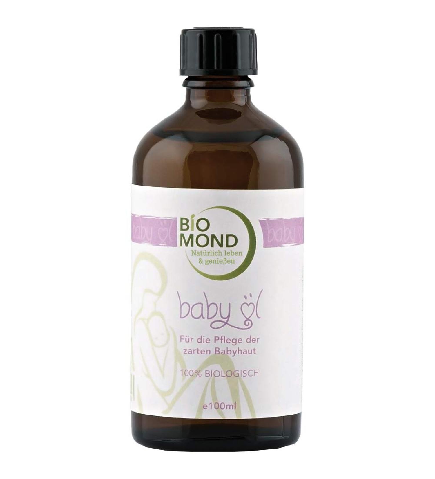 Buy Organic Baby Oil BIOMOND 100ml | 100% Natural No Additives Test Winner | Midwife Recommended Natural Cosmetics - Buy Online on SooperMarket.com
