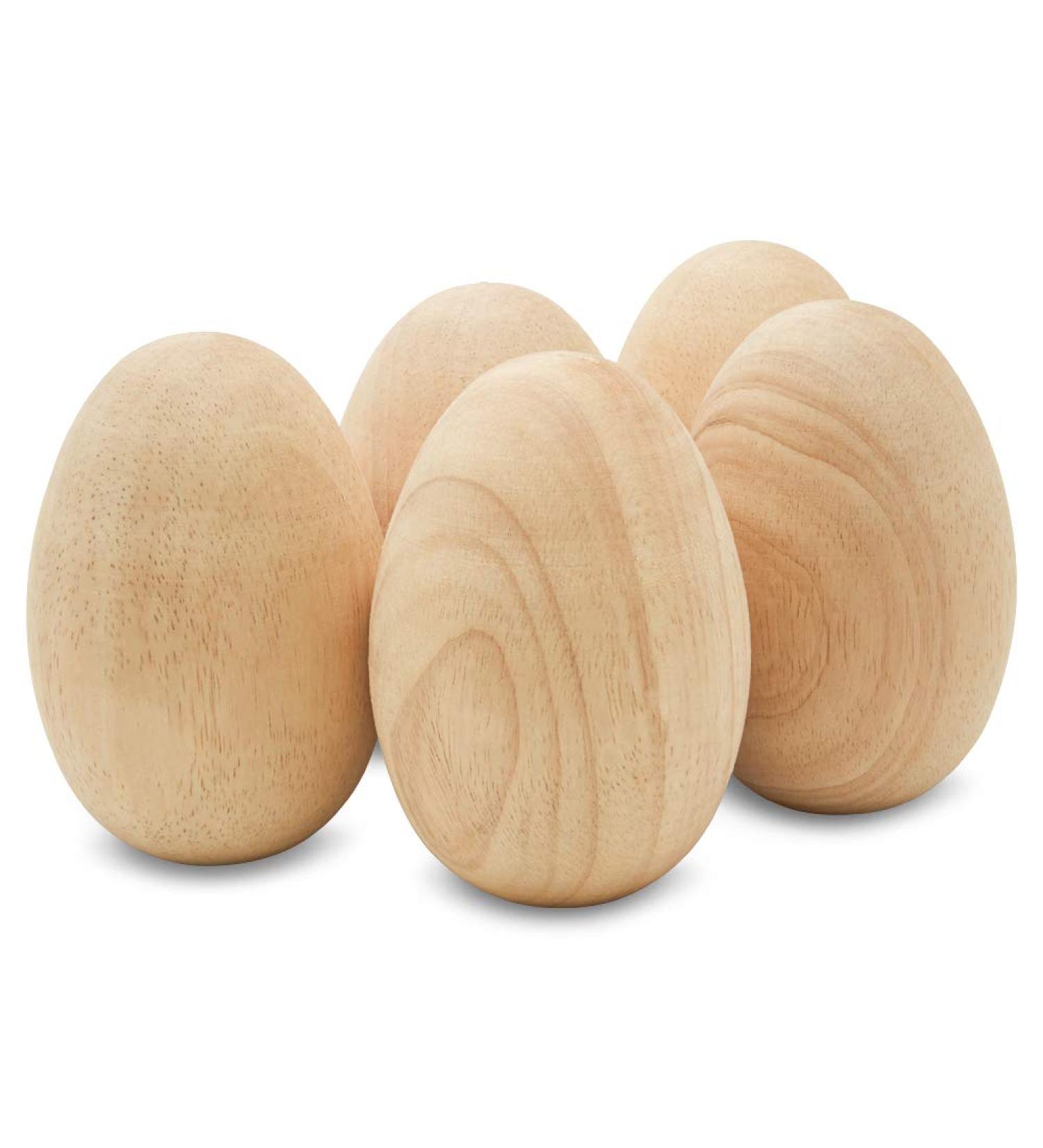 Woodpeckers 4-3/8 in Easter Egg Paint Kit - Pack of 2 Standable Wooden Eggs for Crafts - Buy Online on SooperMarket.com