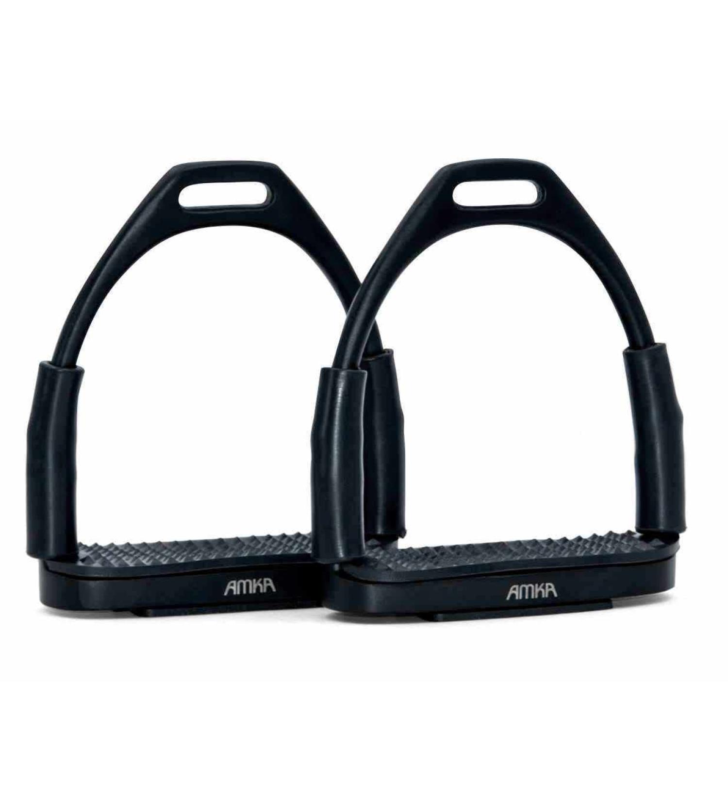 AMKA Joint Black Safety Stirrups - 10 12 13 cm Step Width | International Shipping - Buy Online on SooperMarket.com