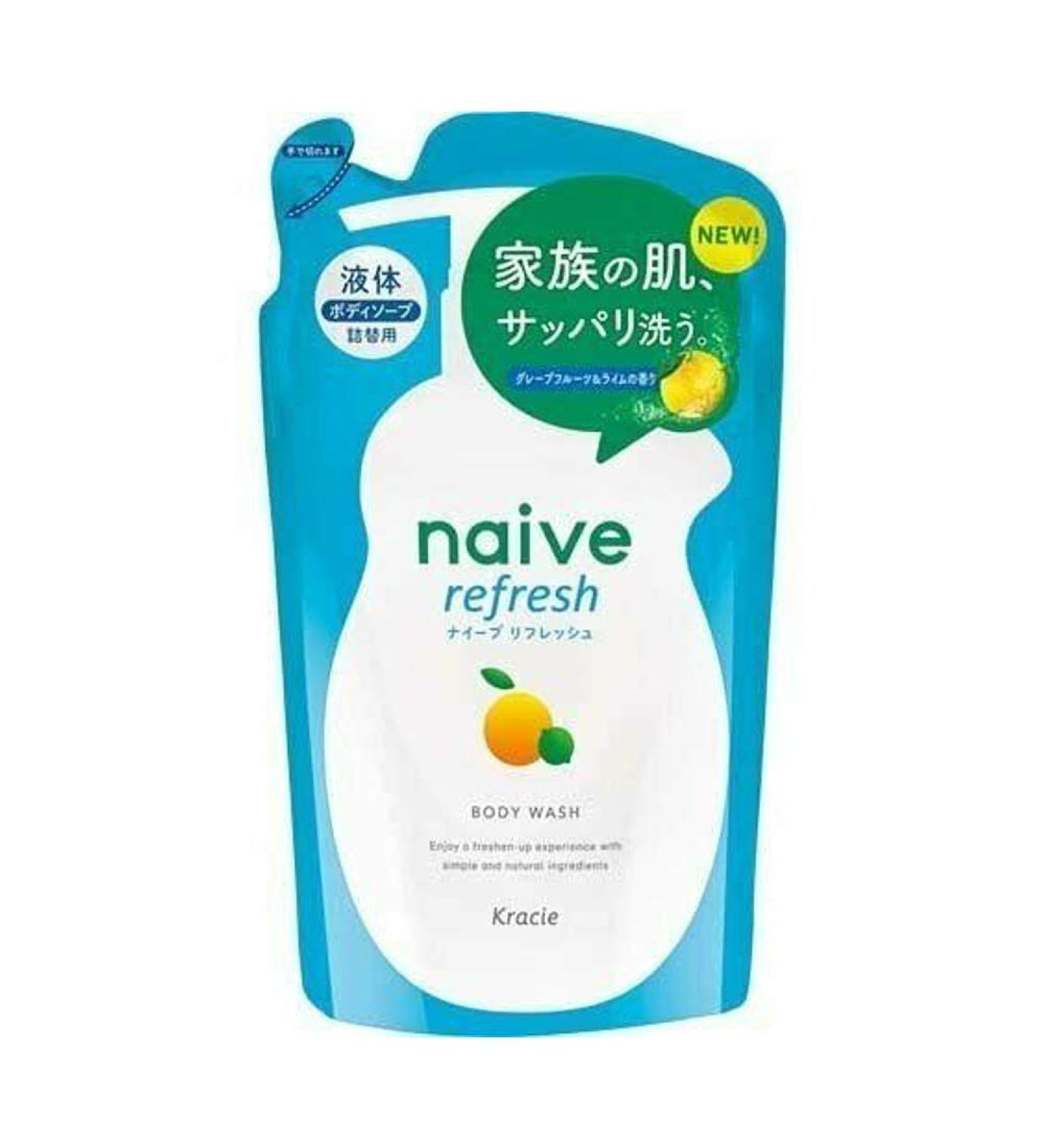 Naive Savon Body Wash by Kracie - 380ml Refill | 12.85 Fl Oz | Gentle and Nourishing Formula - Buy Online on SooperMarket.com