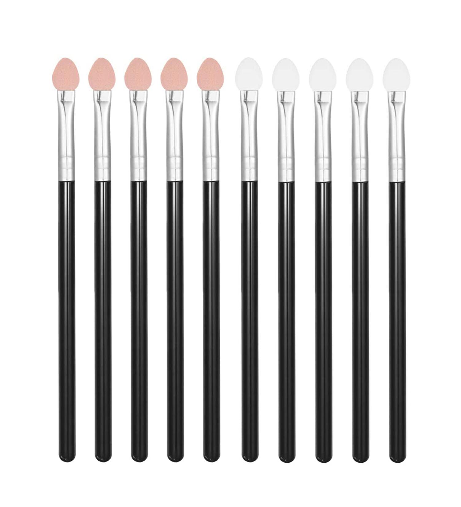 Buy Two-Color Rubber Cotton Eye Makeup Brushes - 10 PCS Sponge Applicator & Oval Tipped Eyeliner Brush for Flawless Eyeshadow | International Shipping Available - Buy Online on SooperMarket.com