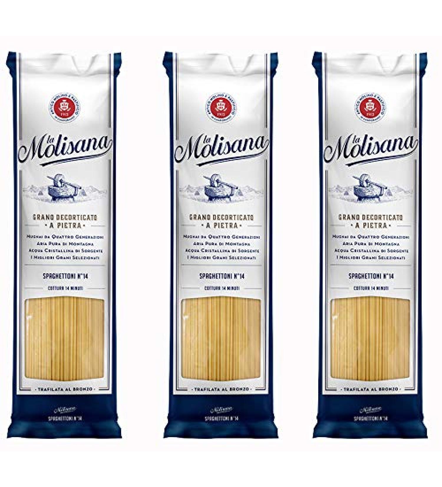 La Molisana Spaghettoni Spaghetti Bronzed N.14 Dried Pasta (3 x 500g) Med Diet
