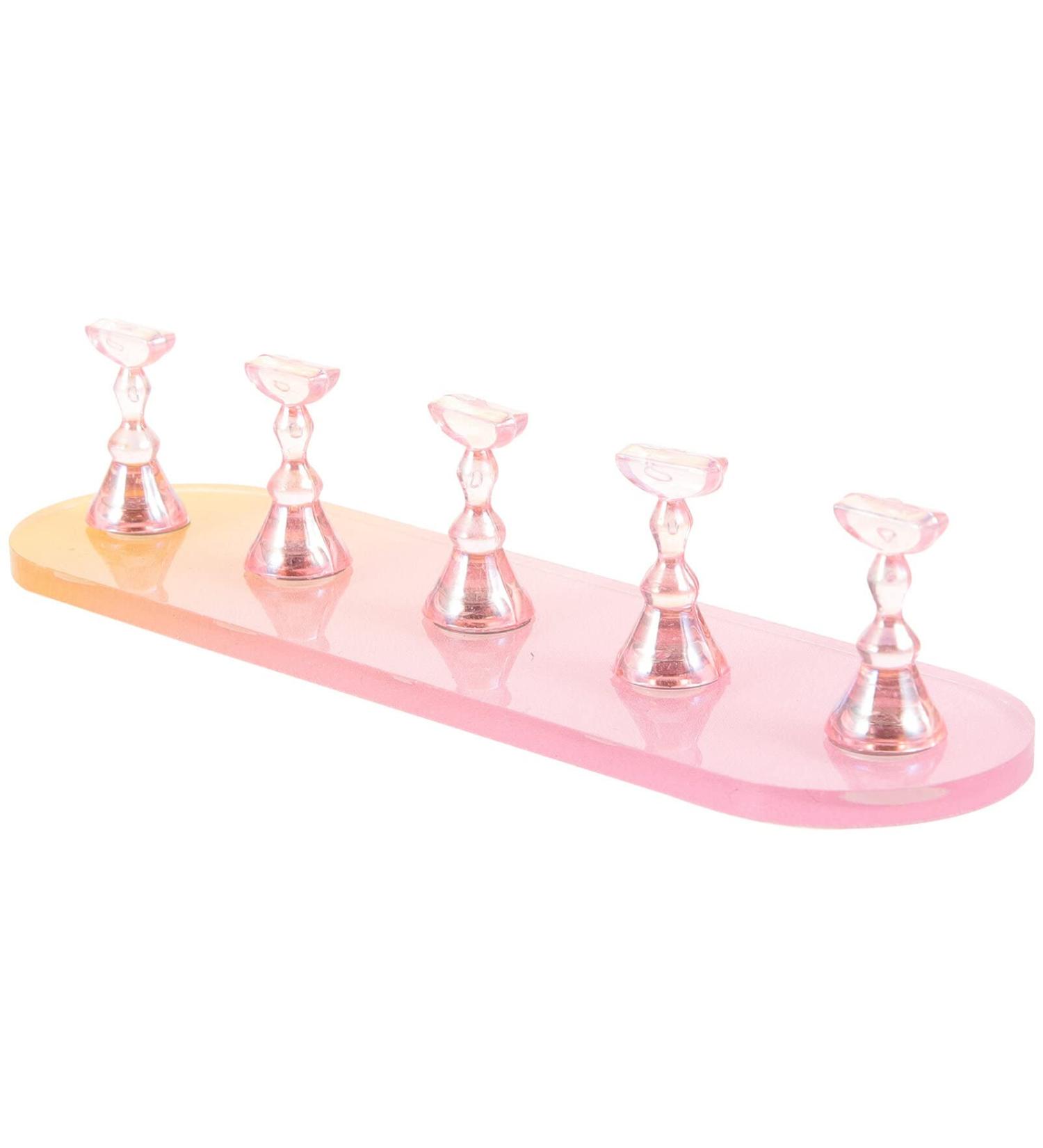 minkissy 1 Set Nail Practice Holder Decor Fake Nails Practice Nail Racks Nail Art Manicure Nail Holder for Painting Nails Beauty Nail Racks Convenient Nail Racks Convenient Nail Holders Pink Yellow - Buy Online on SooperMarket.com