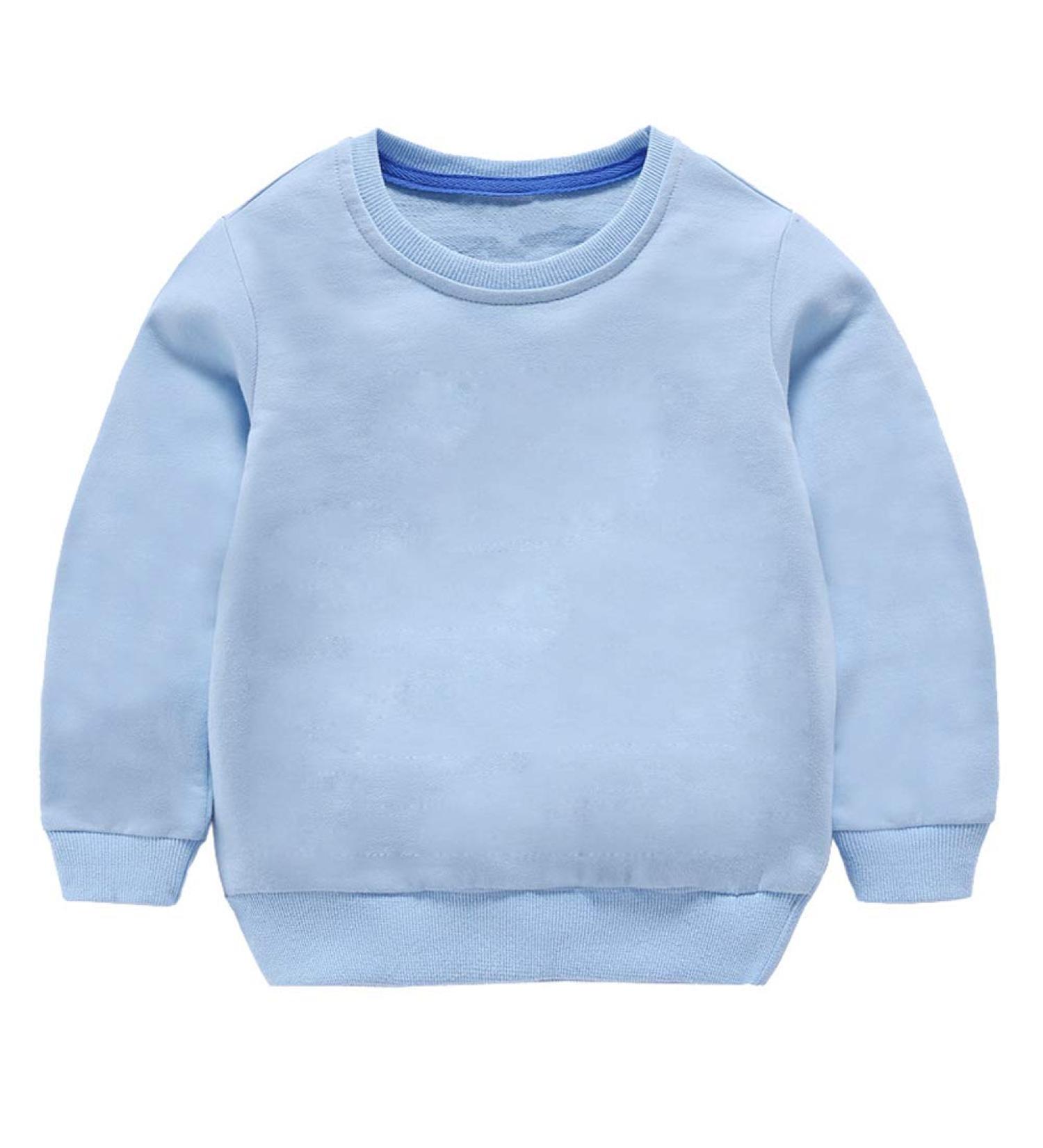 Taigood Kids Jumper for Boys | Cotton Sweatshirt | Long Sleeve T-shirt | 5-6 Years | Light Blue - Buy Online on SooperMarket.com