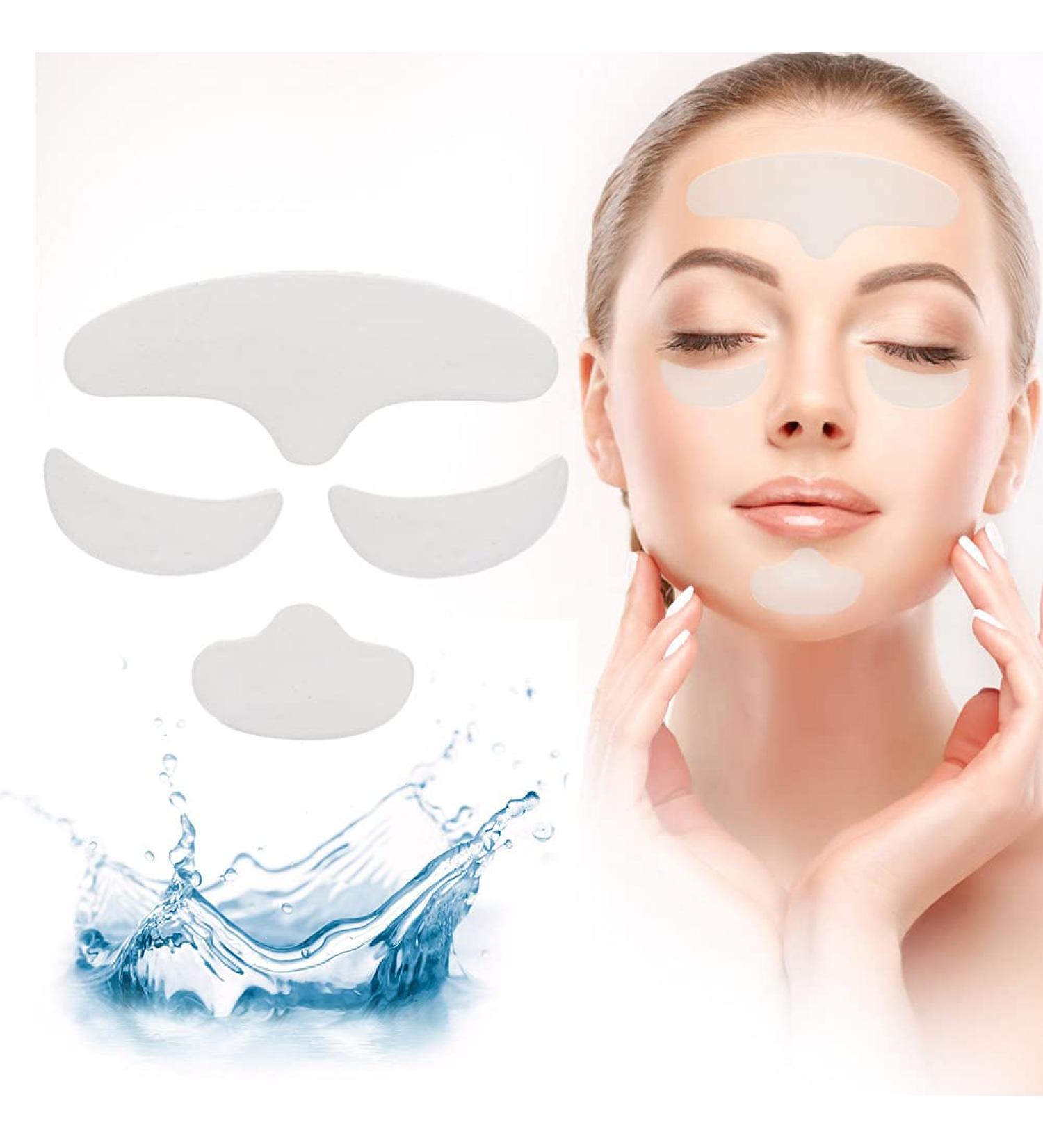 4PCS Anti-Aging Silicone Patches | Skin Tightening Forehead & Eye Pads | Washable Anti-Fold Face & Chin Treatment for Fine Lines - Buy Online on SooperMarket.com