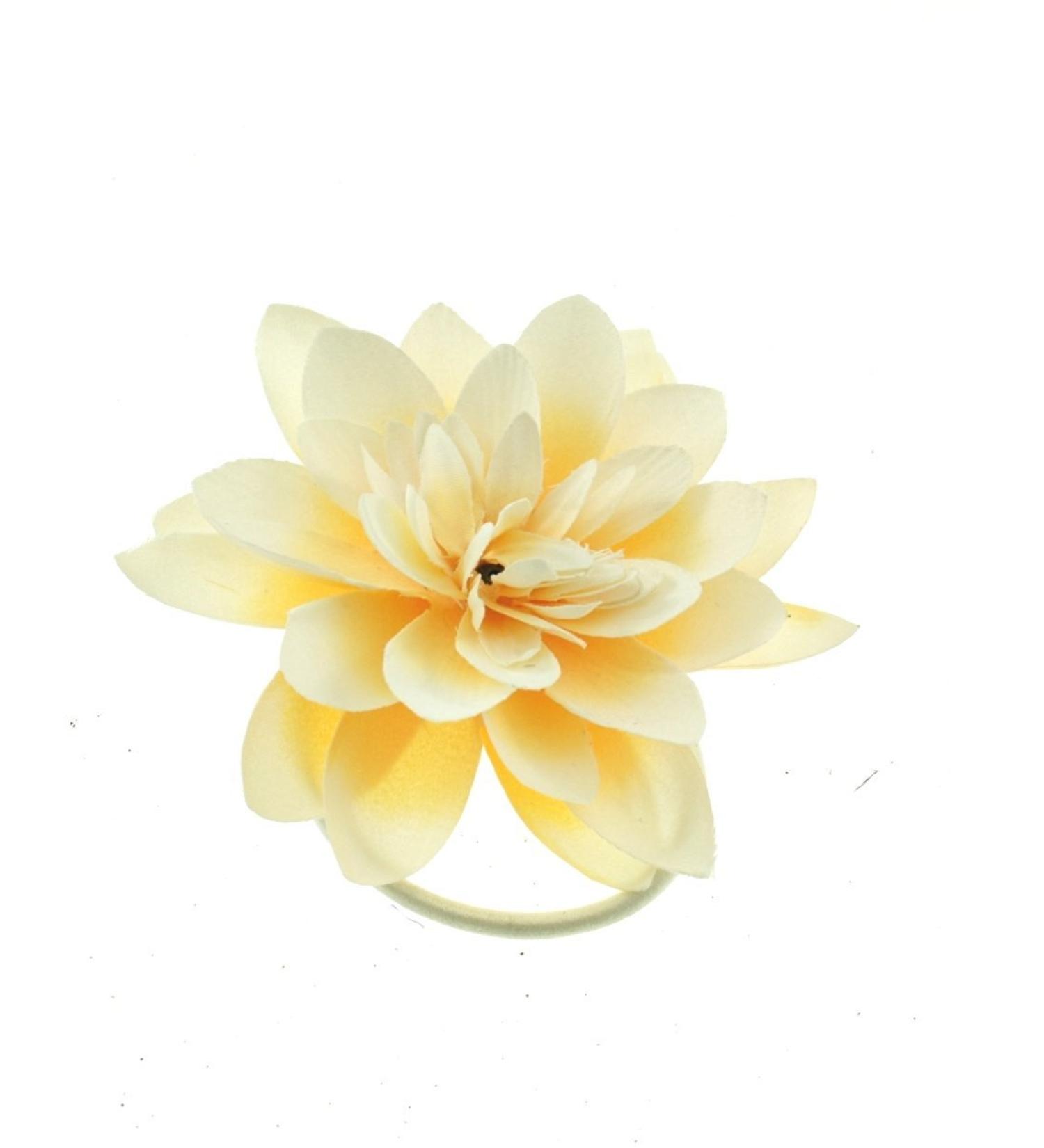 Zac's Alter Ego Cream Water Lily Flower on Elastic