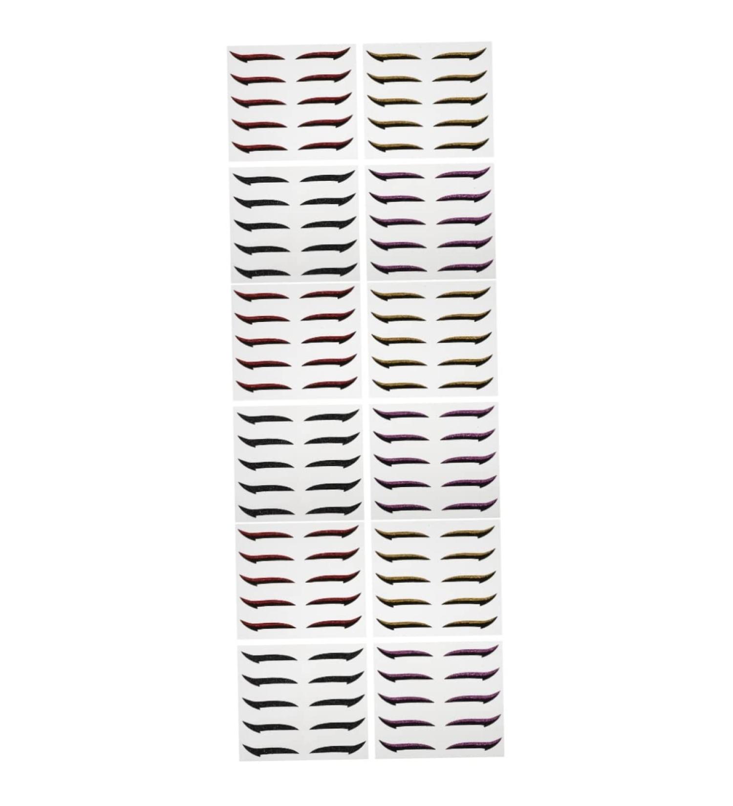 Mikinona Double Sided Eyelid 60 pairs Personalized Eyelid Reusable Charming Eyeliner Double Stickers Tapes Strips 14X10X0.5cmx3pcs Assorted Colorx3pcs - Buy Online on SooperMarket.com