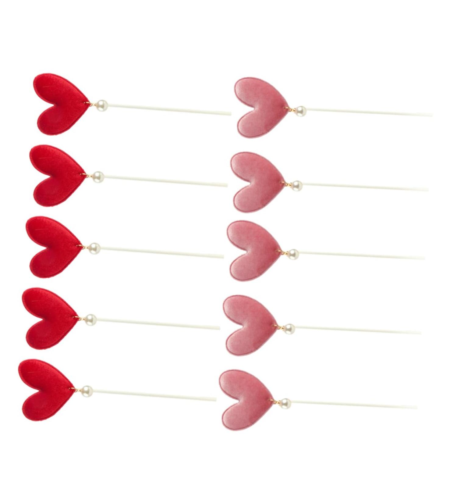 Warmhm 10pcs Valentines Day Food Picks Engagement Cake Toppers Valentine Day Food Picks Christmas Cupcake Topper Proposal Cake Toppers Valentine Day Party Supplies Heart Love Fruit Baby - Buy Online on SooperMarket.com