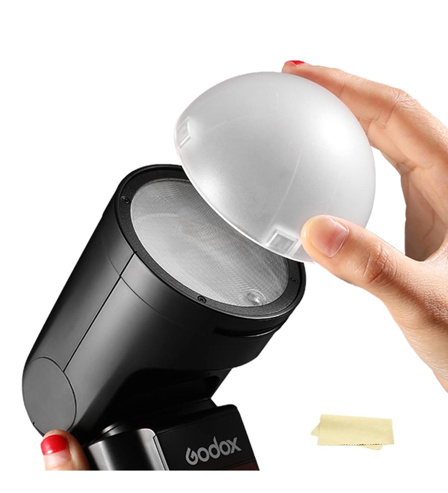 Godox AK-R11 Dome Diffuser for V1 Flash Series/AD100Pro - Compatible with H200R Round Flash Head and S-R1 Adapter - Ideal for AD200/AD200Pro Monolight and Speedlite Models - Buy Online on SooperMarket.com
