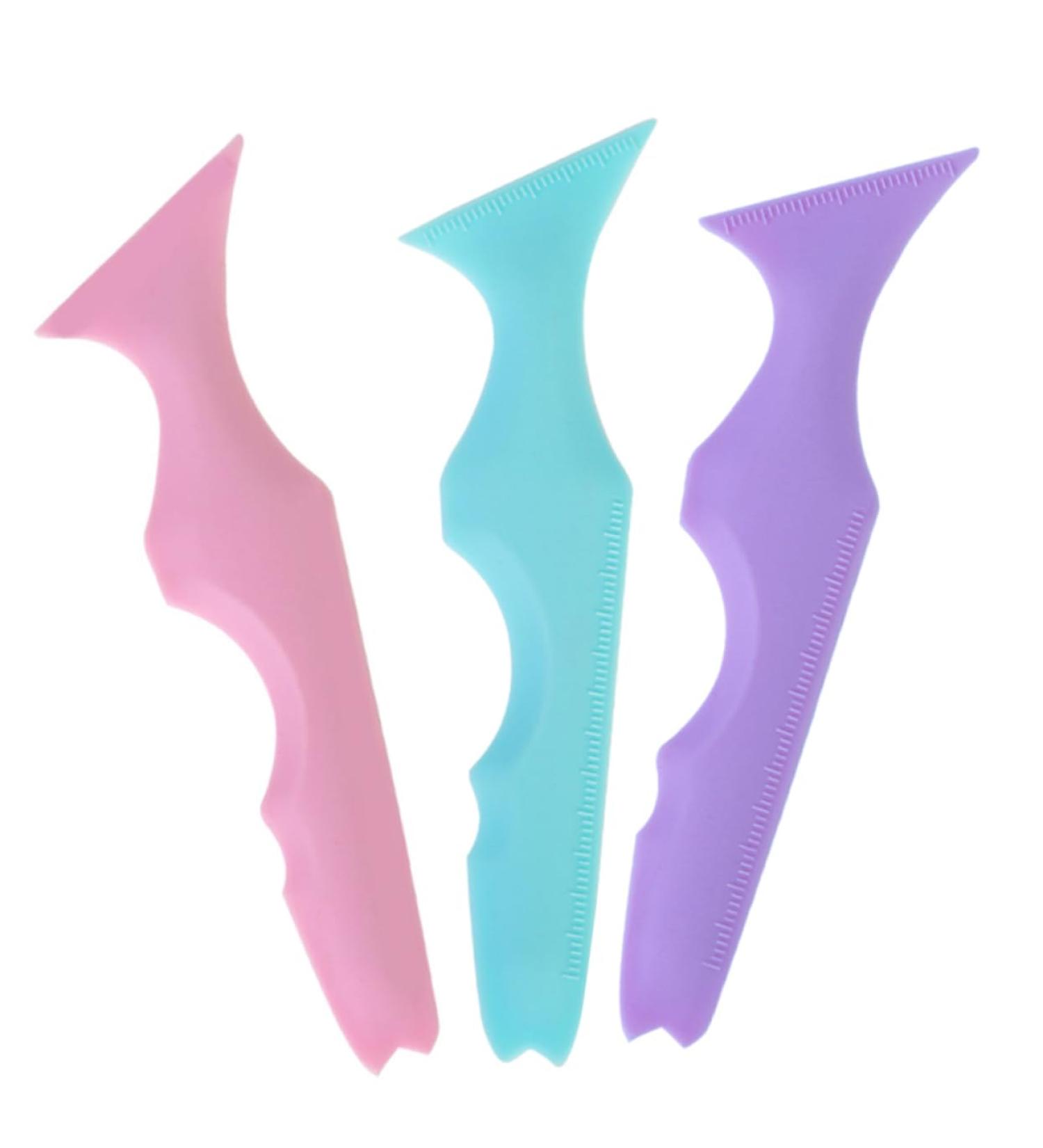 PLAFOPE Blue Eyeliner Pencil 3pcs Silicone Beauty Ruler Purple Tools Silicone Eyeliner Stencils Lipstick Wearing Cosmetic - Buy Online on SooperMarket.com