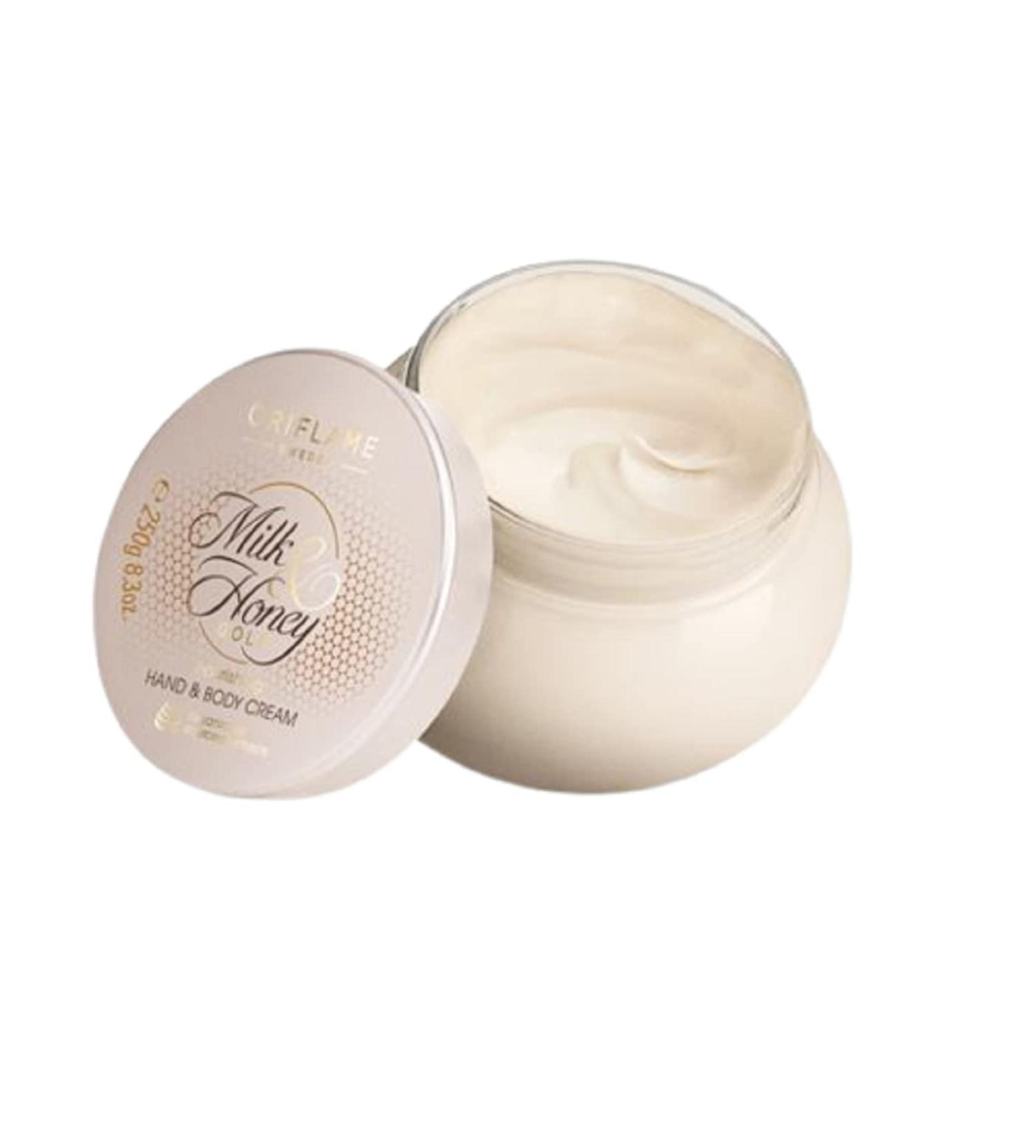 Oriflame Milk & Honey Gold Nourishing Hand & Body Cream 250g - Hydrating Moisturizer for Soft Skin | International Shipping Available - Buy Online on SooperMarket.com