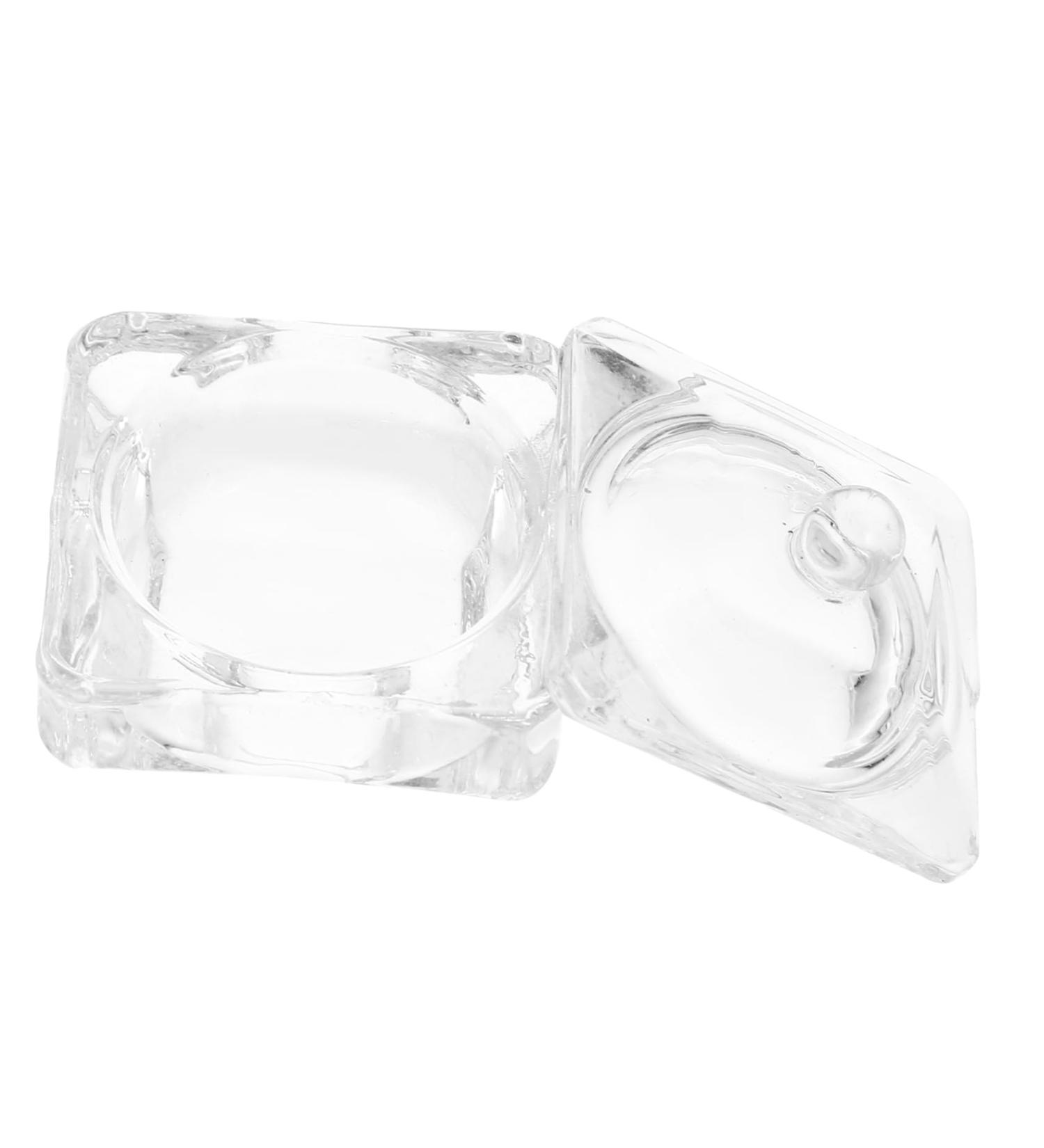 ABOOFAN Diamond Decor Candy Jar Nail Liquid Holder Acrylic Nail Supplies Dappen Dish for Acrylic Nails Nail Accessories Acrylic Nail Tools Nail Powder Heart-shaped Glass - Buy Online on SooperMarket.com