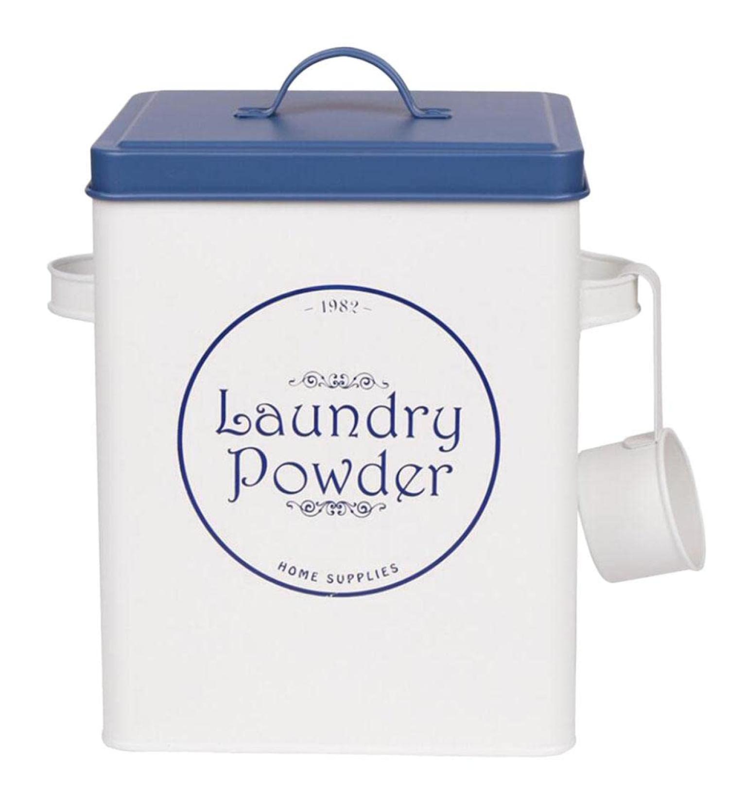 Luzhengyang Laundry Powder Detergent Container Tin Box 9 x 6 x 7 Inches Storage up to 11lb/ 5kg - Buy Online on SooperMarket.com