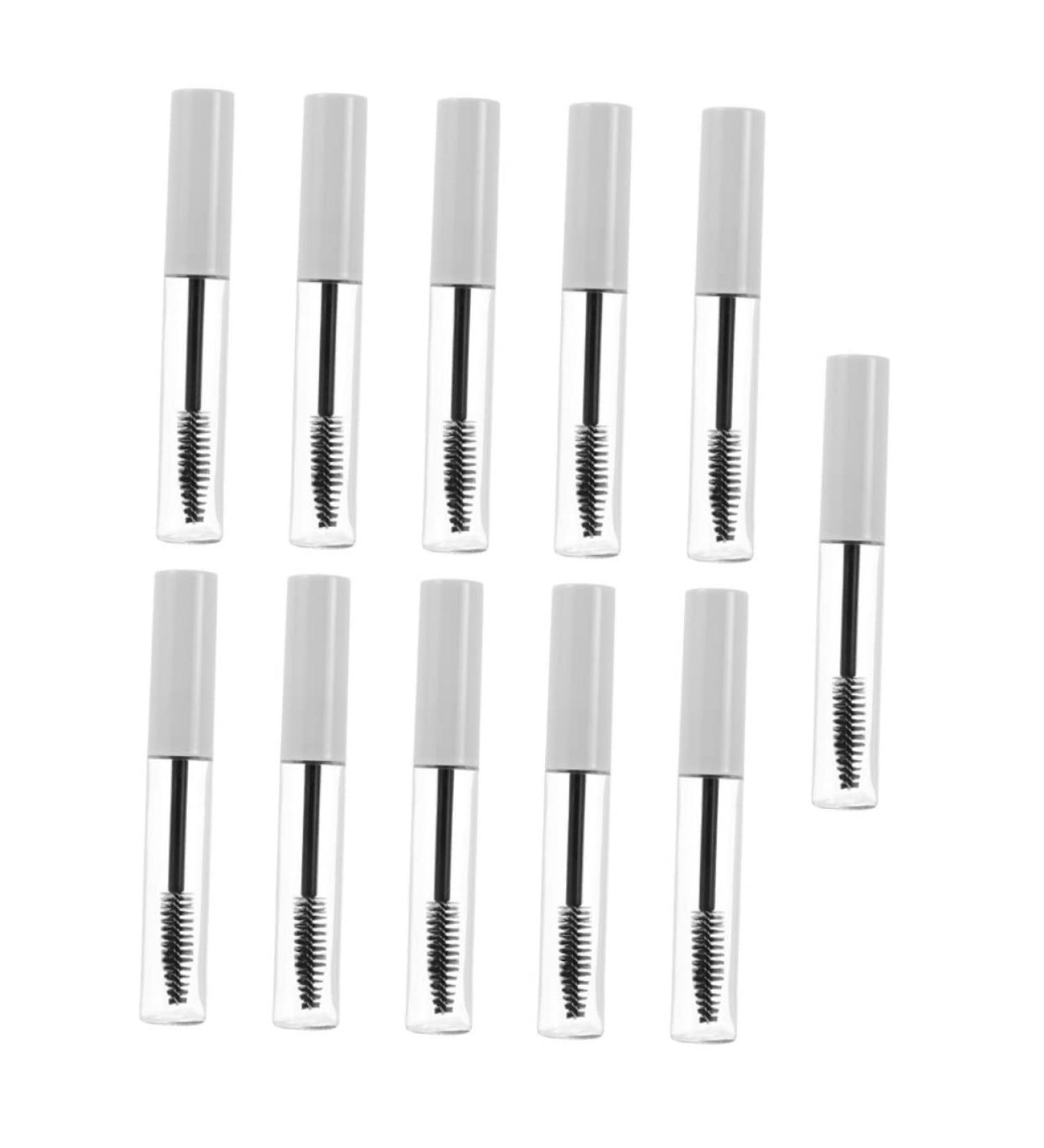 BELLIFFY 11pcs Eyelash Tube Portable Mascara Tube Lip Gloss Bottle Empty Mascara Tube White Plastic - Buy Online on SooperMarket.com