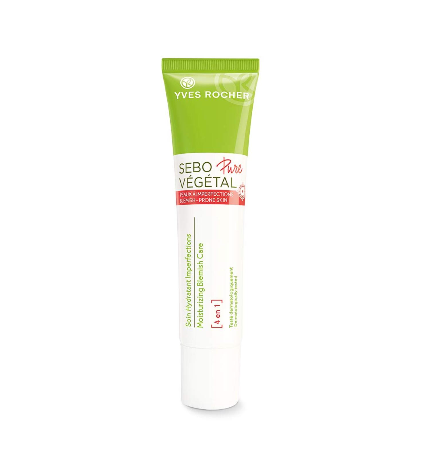 Yves Rocher Sebo Pure V g tal 4-in-1 Moisturizing Blemish Care with Salicylic Acid - 1.35 Oz - Effective Acne Treatment for Clear Skin - Buy Online on SooperMarket.com