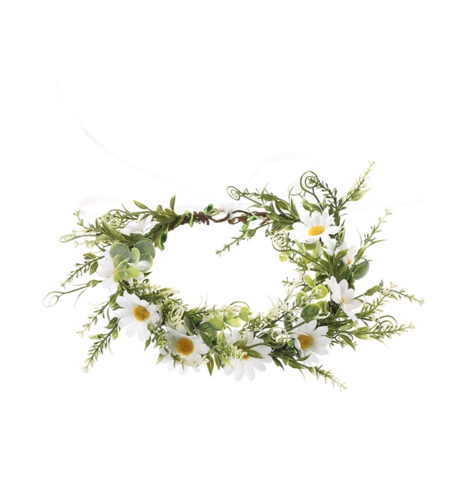 JSGHGDF Flower Headbands Women Bride Flower For Wedding Party Supply Garlands Wreath Headbands White - Buy Online on SooperMarket.com