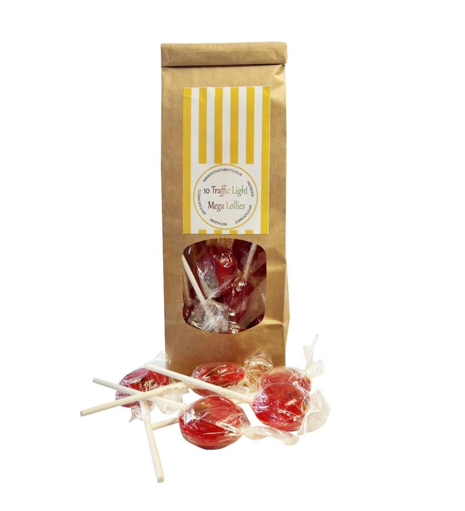 10 Individually Wrapped Traffic Light Mega Lollies - Shop Now! - Buy Online on SooperMarket.com