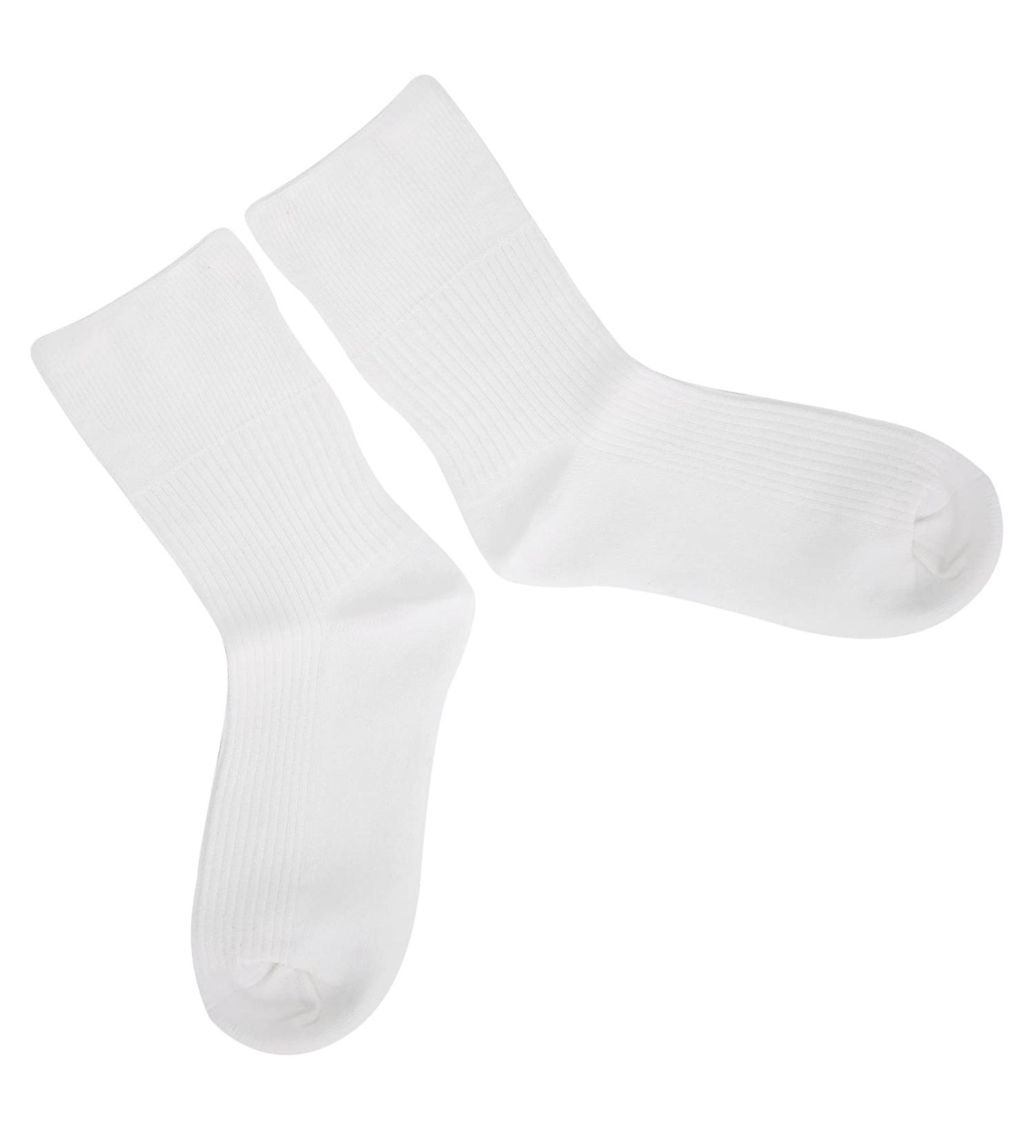 Diabetic Compression Socks for Elderly & Pregnant Women - Non-Binding Ankle Socks for Diabetic Foot Care (White) - Buy Online on SooperMarket.com