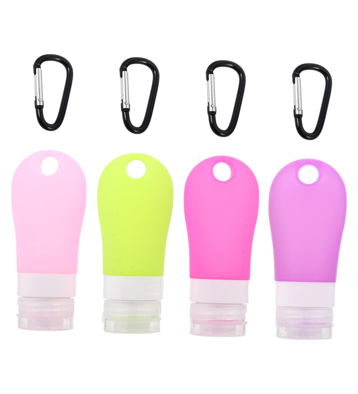 minkissy Aboard Buckle Bottling Squeeze Dispenser Silicone Bottle Refillable Bottle Containers with Hook Emulsion Bottle Storage Bottle Empty Bottle Set Bottle Travel Silica Gel - Buy Online on SooperMarket.com