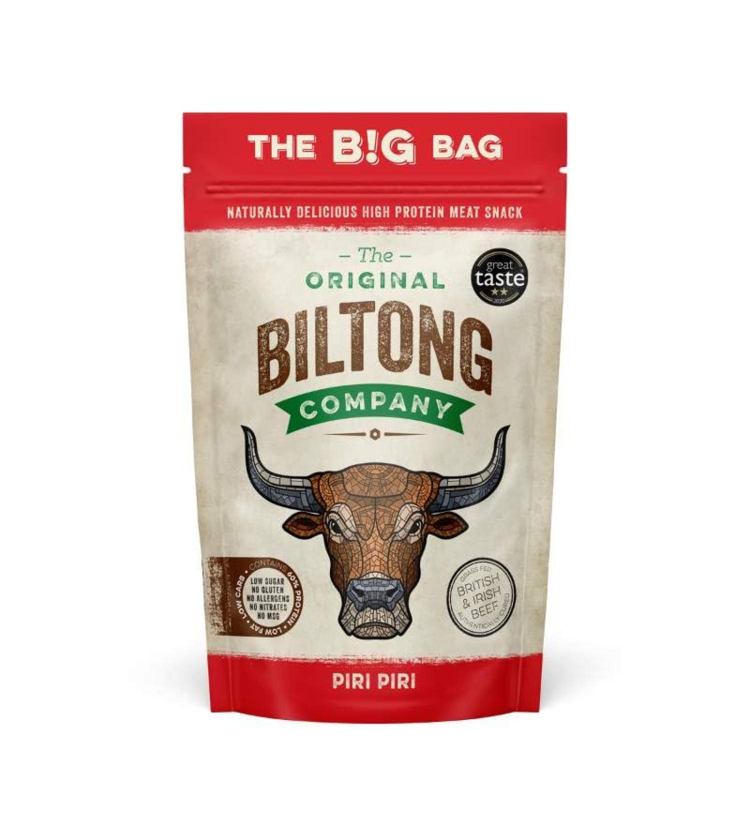 Piri Piri Biltong - High Protein Healthy Snack from British & Irish Beef | 250g Pack - The Original Biltong Company - Buy Online on SooperMarket.com