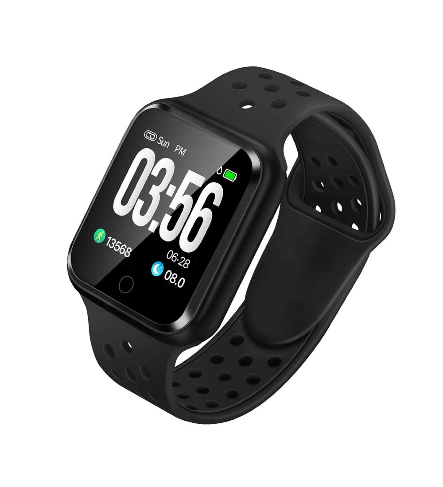 Wafa Fitness Tracker: Heart Rate & Blood Pressure Monitor, Waterproof Sports Smart Watch - Bluetooth Bracelet for Kids, Women, and Men in Black - Buy Online on SooperMarket.com