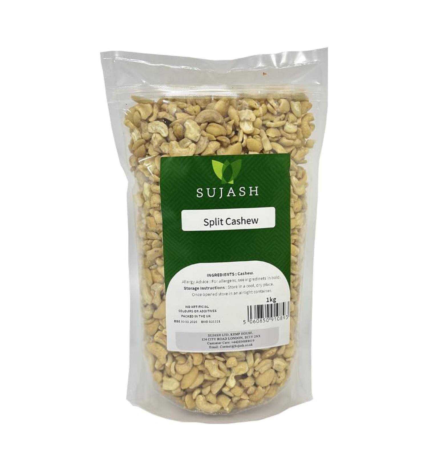 Sujash Split Cashews 1Kg