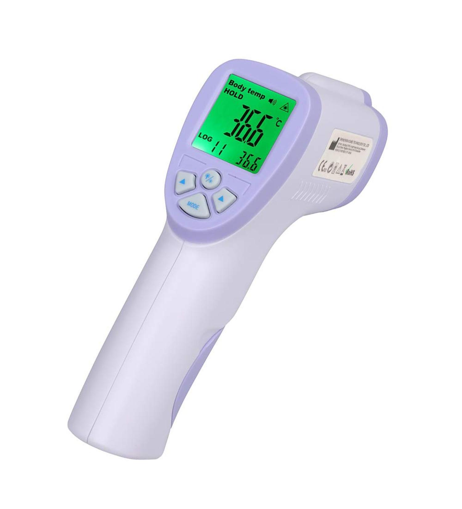 VCare Infrared Non-Contact Digital Thermometer Certified as Medical Grade - Suitable for Reading Adult & Infant Forehead temperatures & Measuring Object Surface temperatures high-Temperature Alarm