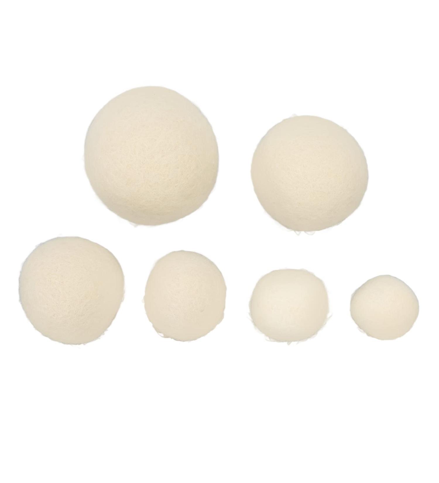 6 Wool Drying Balls Clothes Softening Balls Laundry Drying Reusable Balls Clothes Drying Accessories - Buy Online on SooperMarket.com