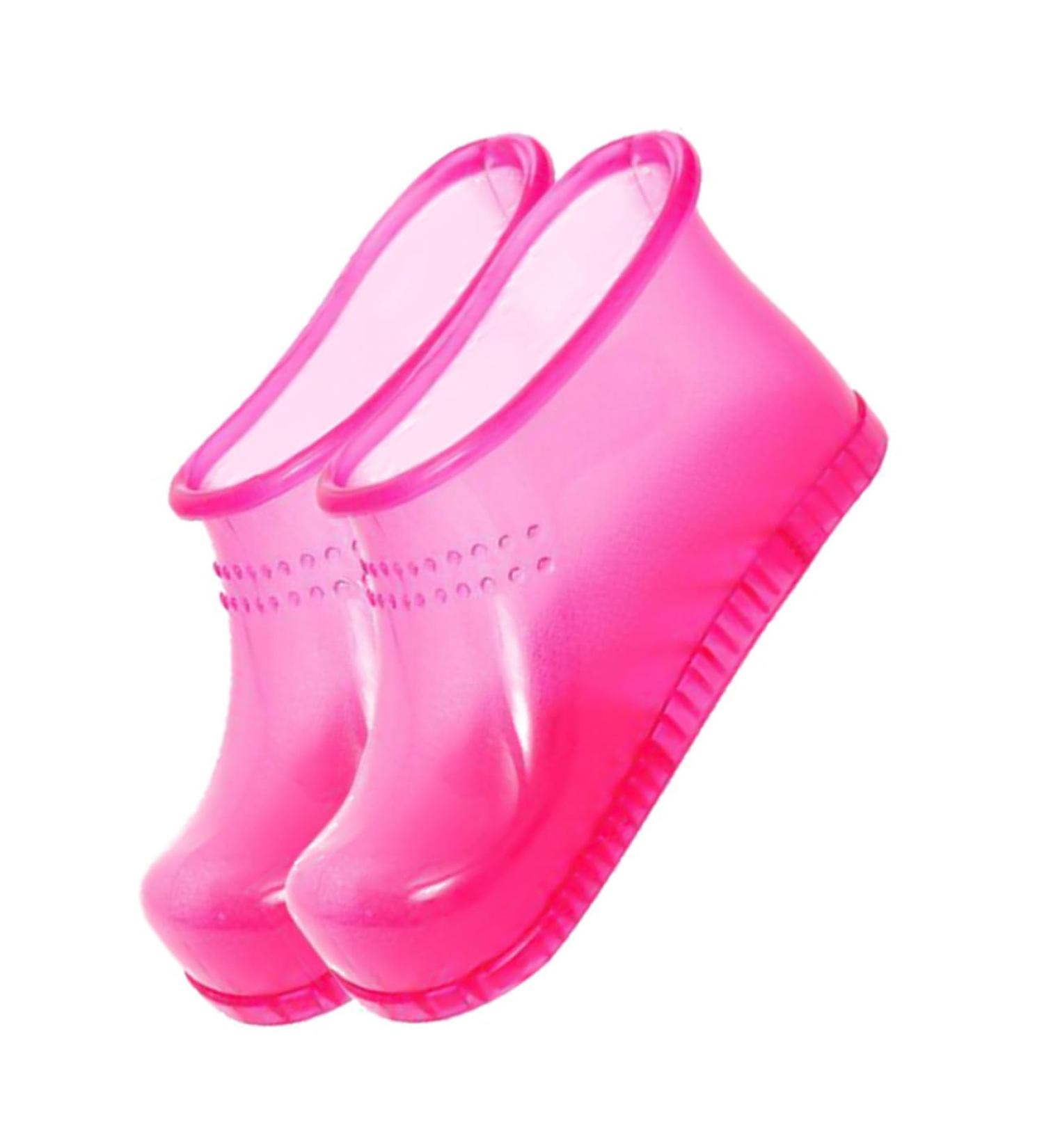 FOYTOKI 1 Pair Foot Bath Shoes Foot Spa Foot Container for Bathing Ankle Home Foot Bath Container Foot Soaking Tub Foot Soak Shoes Bath Tubs Foot Washing Shoes Take a Bath Pvc Bracket Man 26.3x11cm Rosy - Buy Online on SooperMarket.com