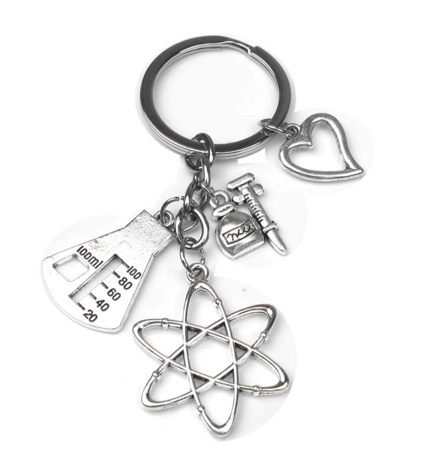 Medical key chain needle syringe stethoscope cute keychain jewelry gift DIY handmade (#11)