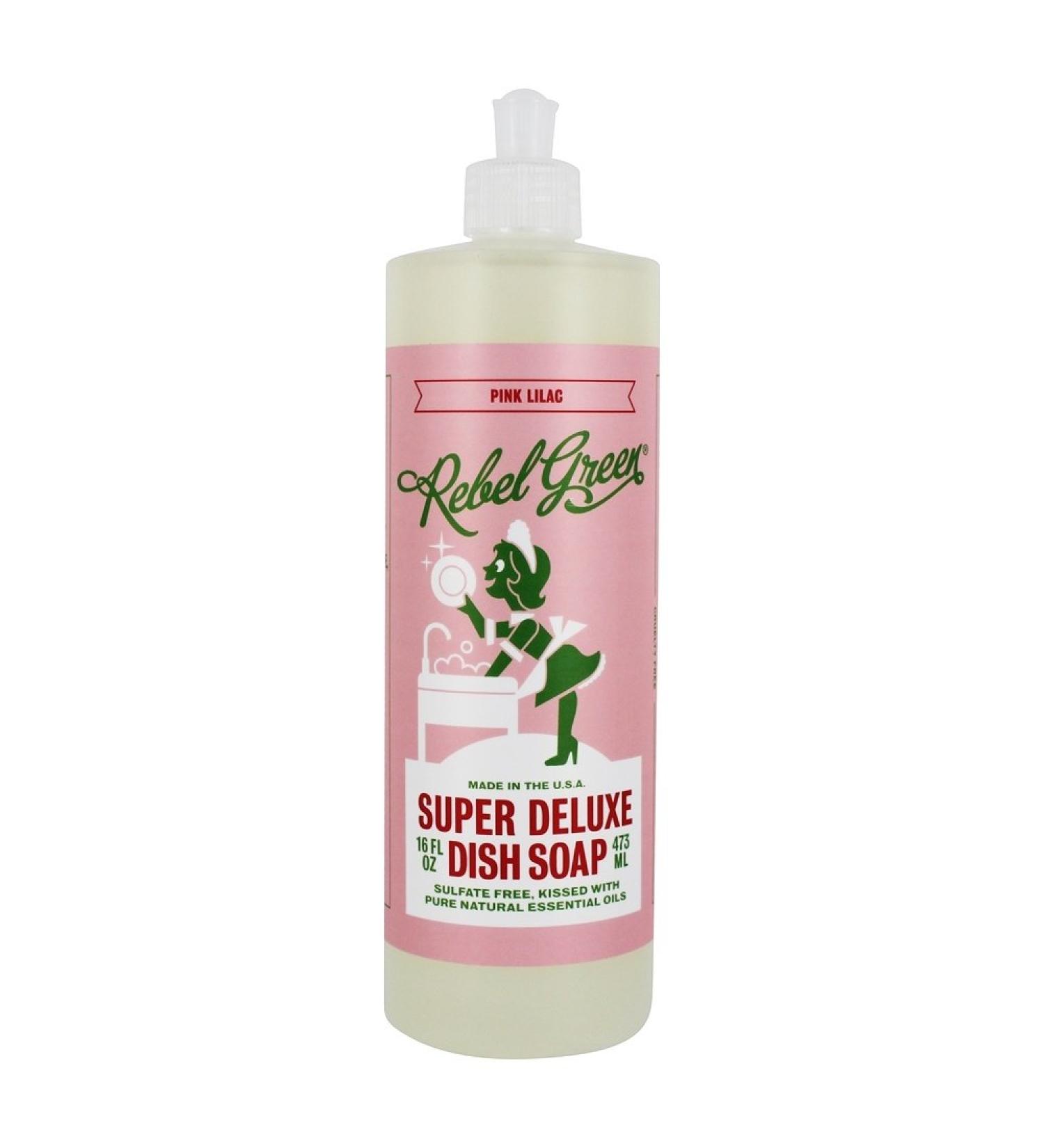 Rebel Green Dish Soap Pink Lilac - 16 oz | Eco-Friendly & Effective Cleansing - Buy Online on SooperMarket.com