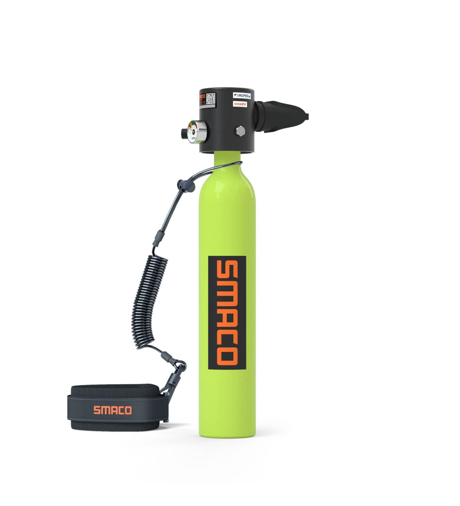 Mini Scuba Tank: 6-12 Minutes of Diving Oxygen | Inflatable Diving Equipment for Underwater Exploration | Green - Buy Online on SooperMarket.com