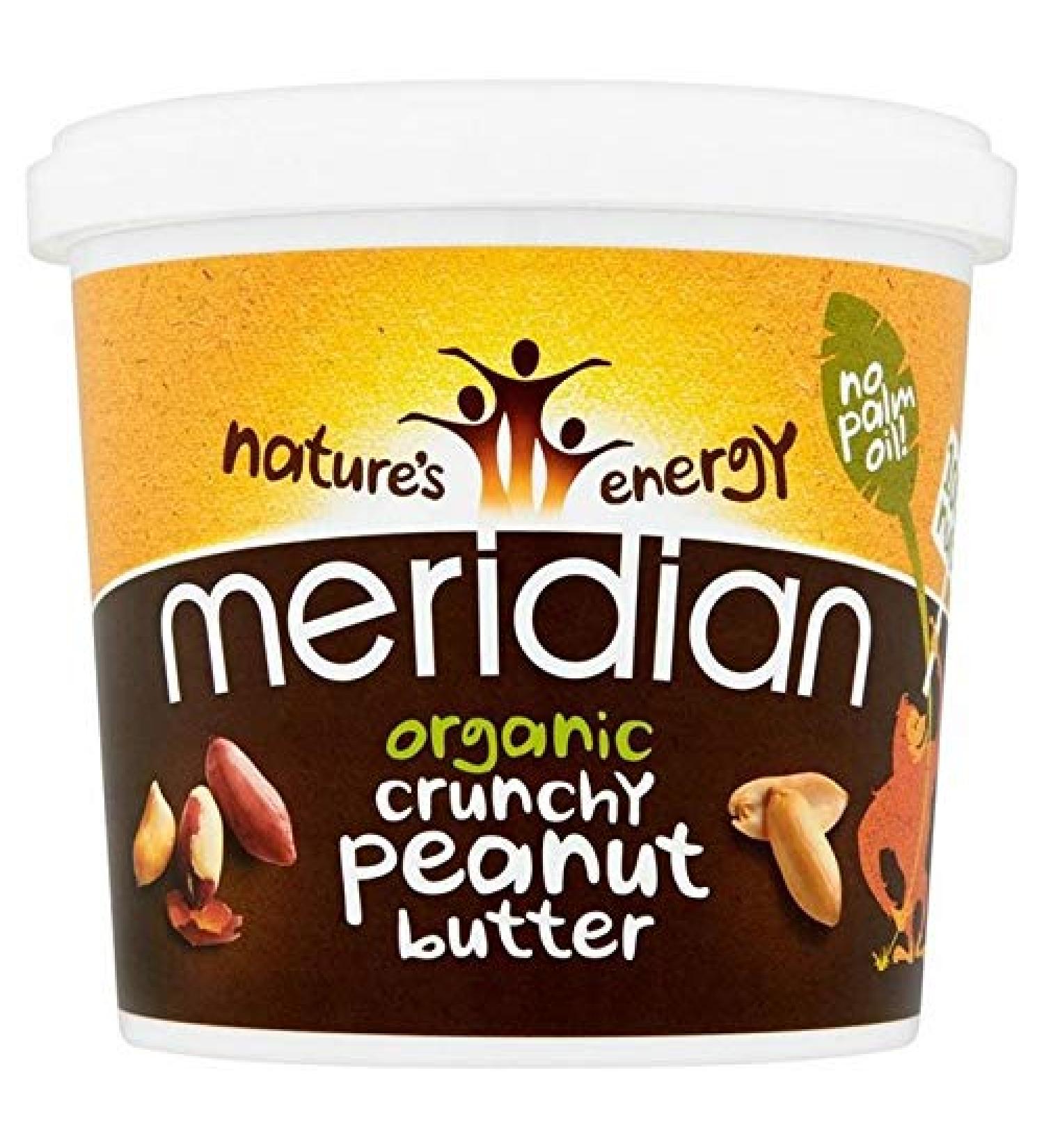 Meridian Organic Crunchy Peanut Butter 100% Nuts 1000g